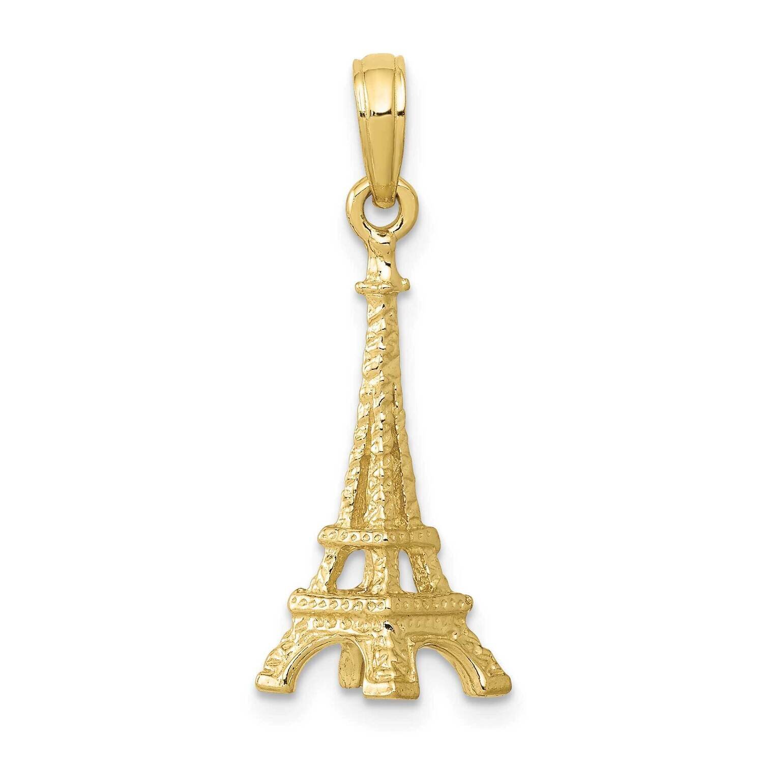 Solid Polished 3-D Eiffel Tower Charm 10k Gold 10C2235