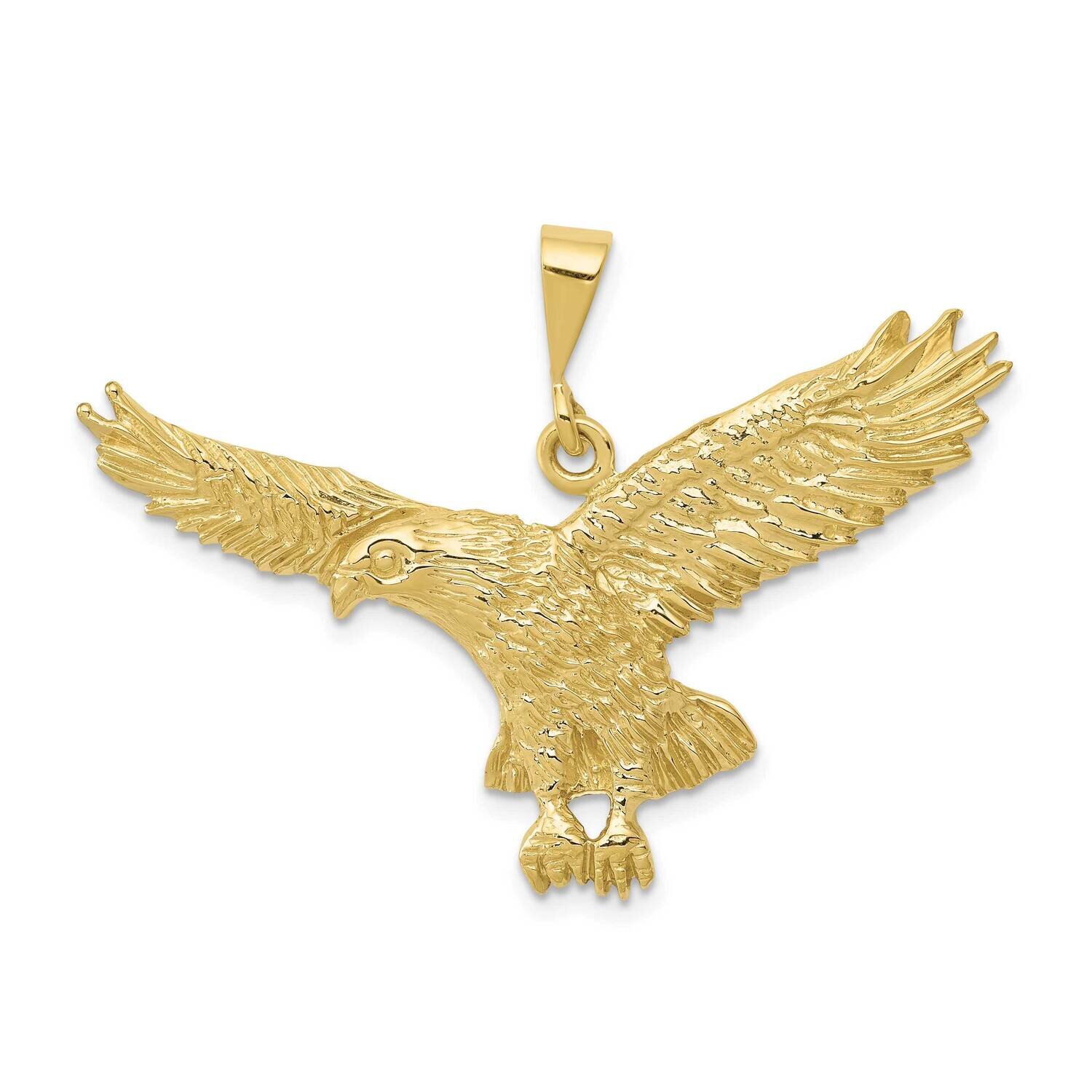 Solid Polished Eagle Pendant 10k Gold 10C2435