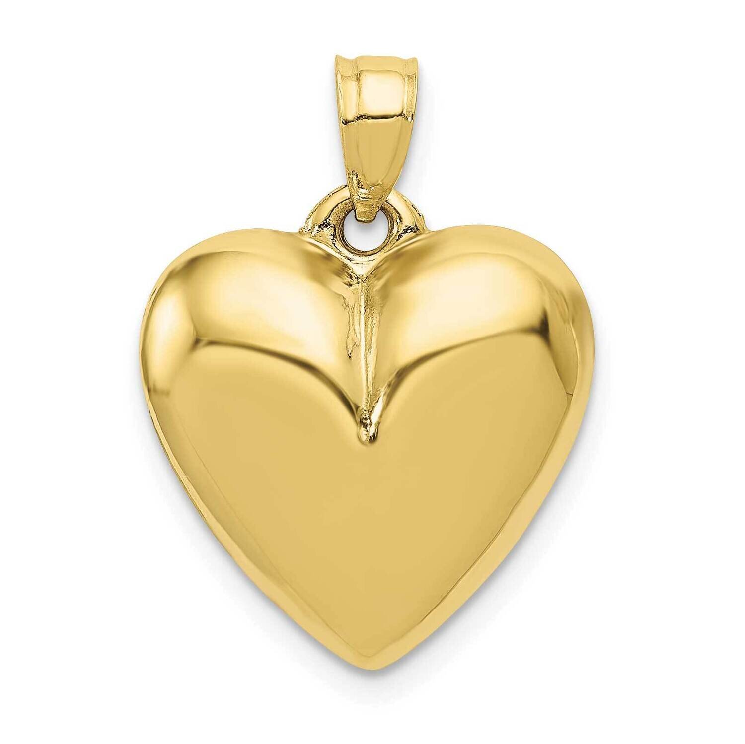 3-D Heart Pendant 10k Gold Polished 10C2911