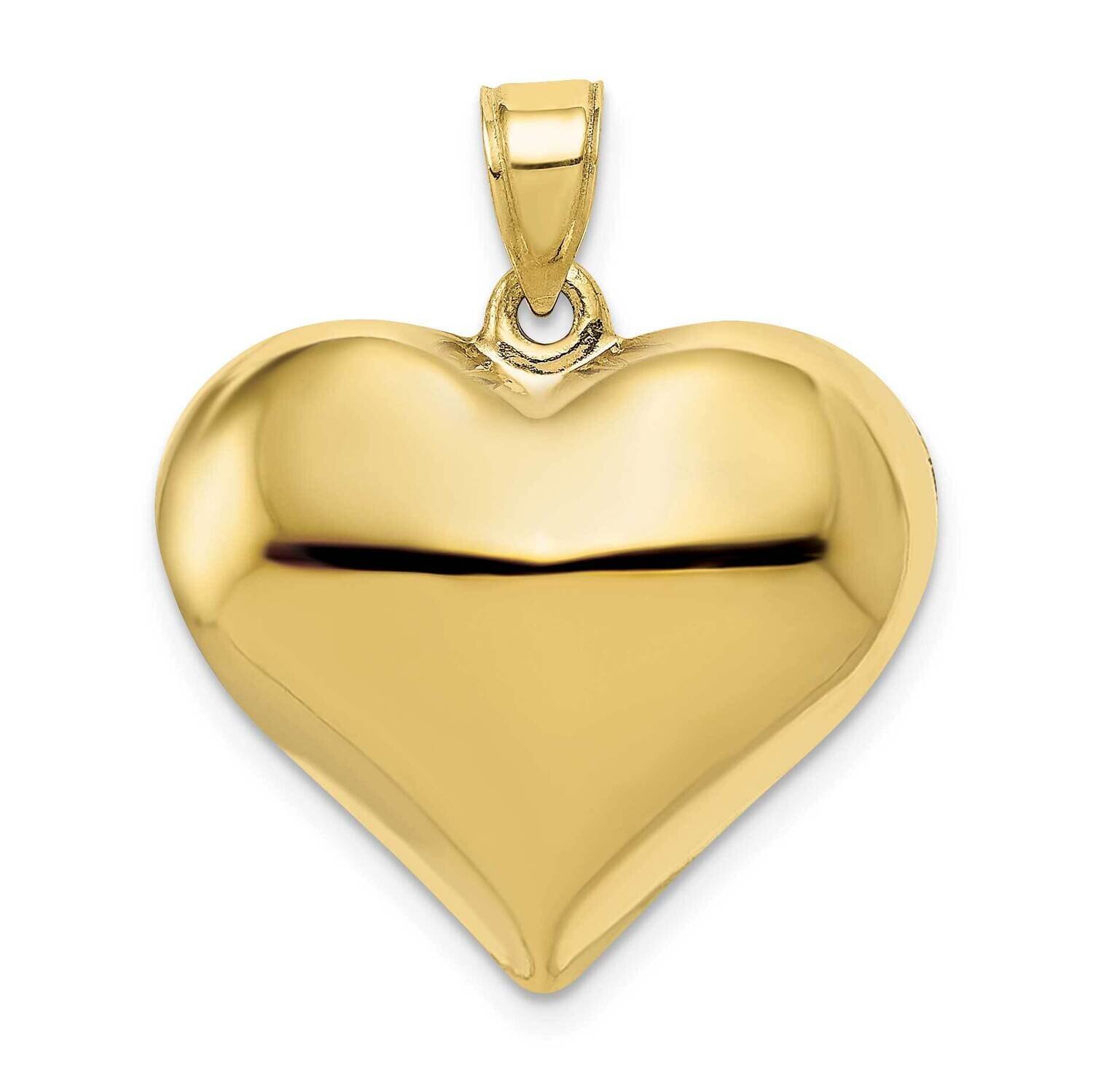 3-D Heart Pendant 10k Gold Polished 10C2913, MPN: 10C2913, 191101085116