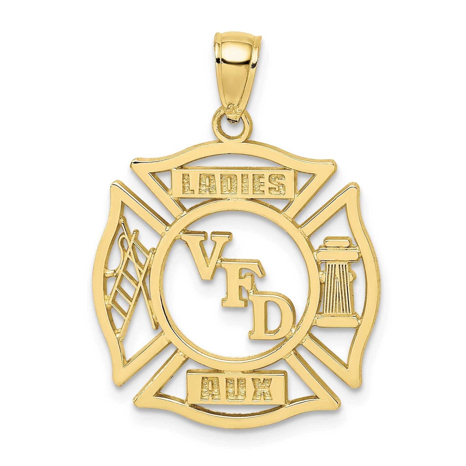 Vfd Ladies Aux Shield Charm 10k Gold 10C3106, MPN: 10C3106,