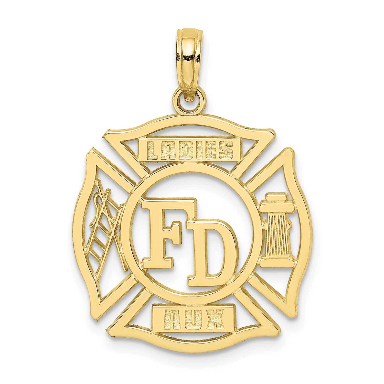 Fd Ladies Aux In Shield Charm 10k Gold 10C3107, MPN: 10C3107,