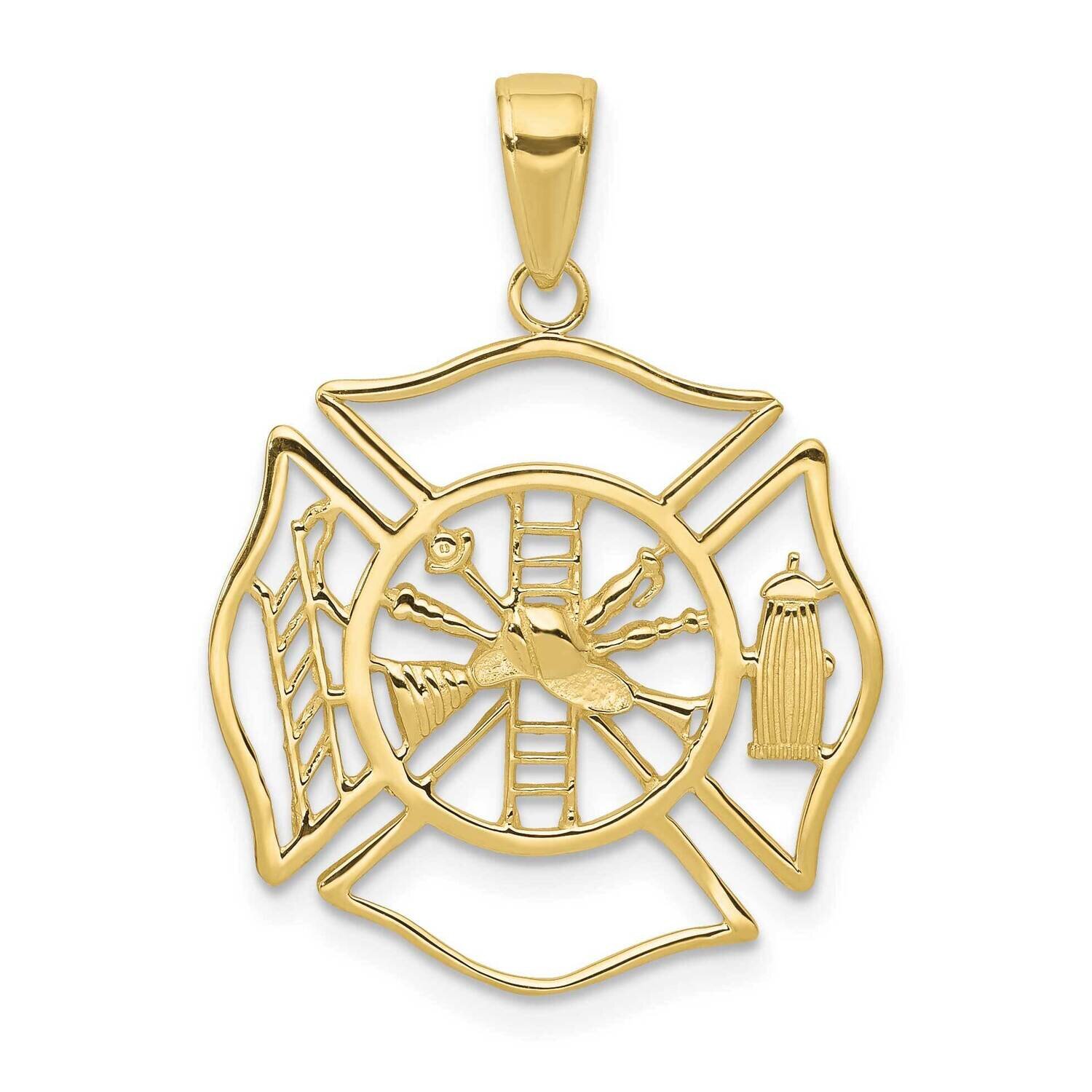 Fireman Shield Pendant 10k Gold 10C3108, MPN: 10C3108, 191101085130