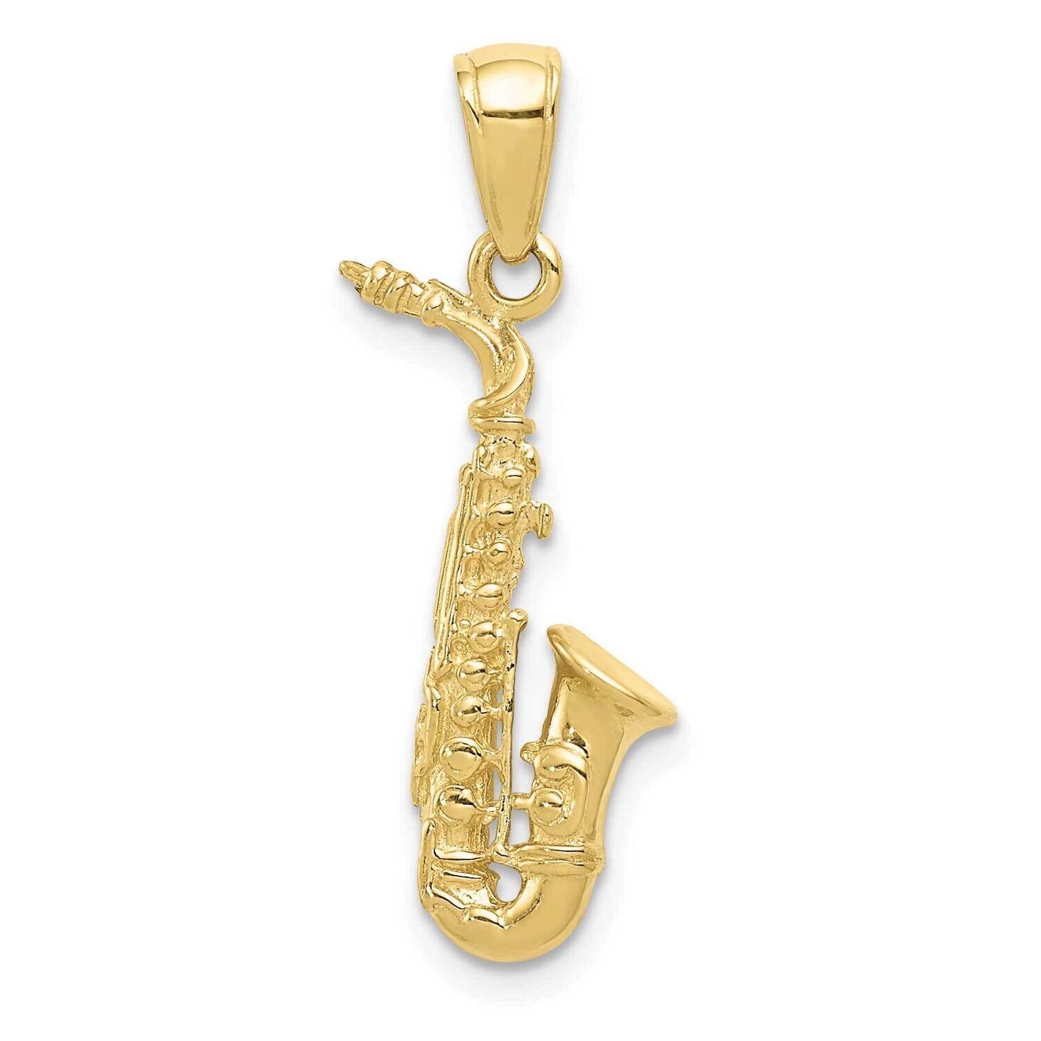 3-D Saxophone Pendant 10k Gold 10C3135, MPN: 10C3135,