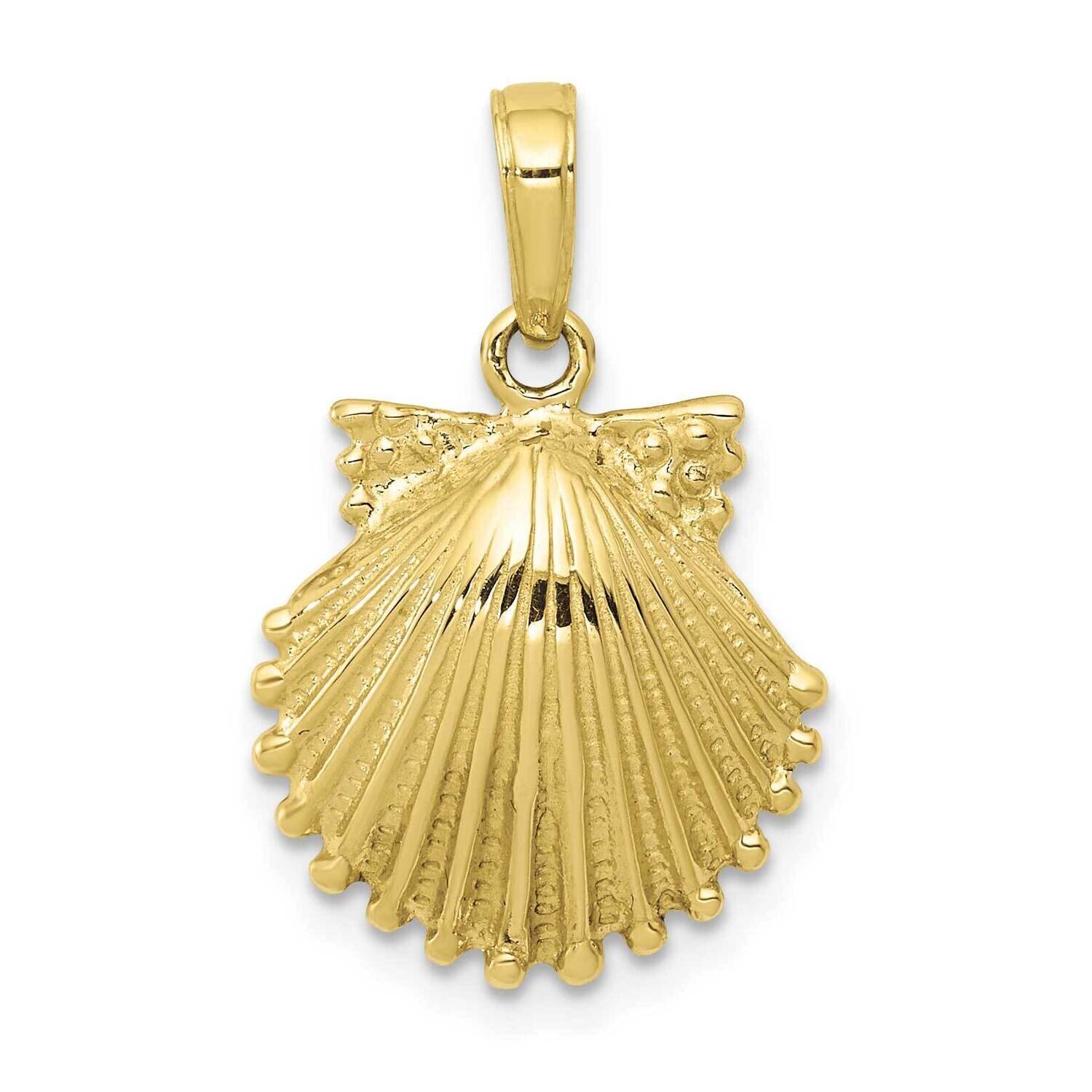Scallop Shell Pendant 10k Gold 10C3375, MPN: 10C3375,
