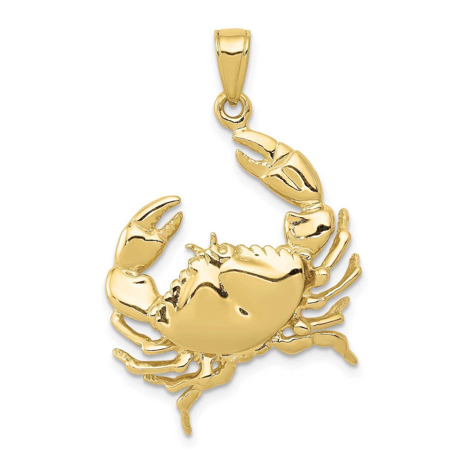 Stone Crab with Claw Extended Pendant 10k Gold 10C3412, MPN: 10C3412,