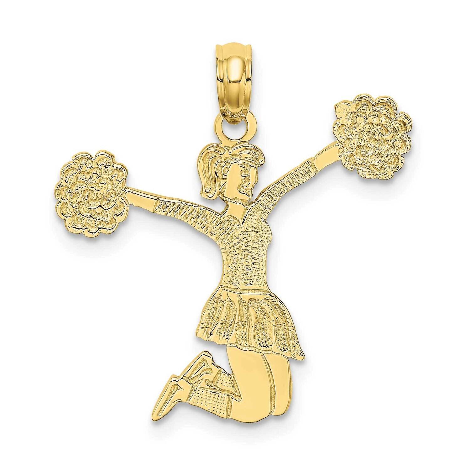Cheerleader Jumping with Pom-Pom&#39;s Charm 10k Gold 10C3555, MPN: 10C3555,