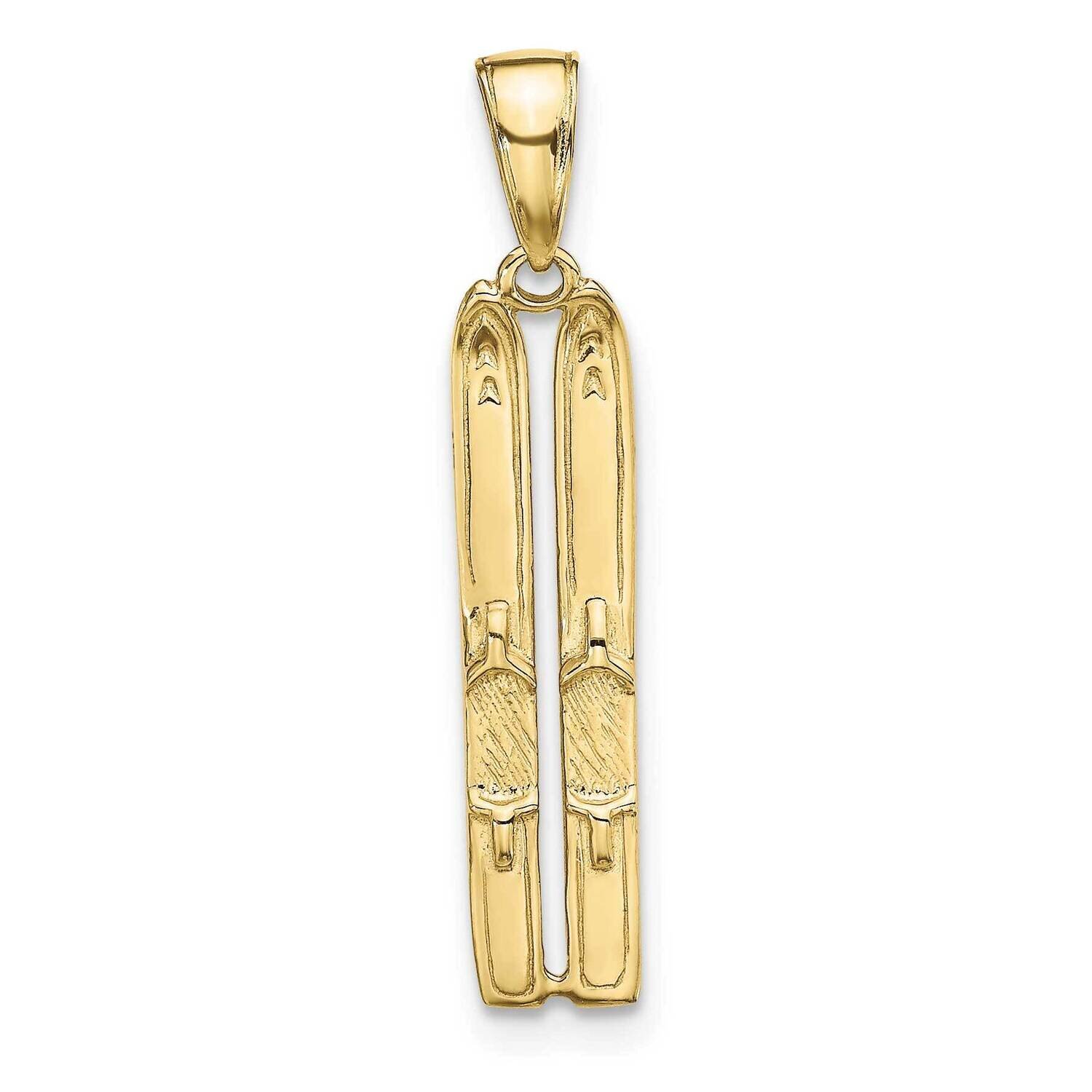 3-D Snow Skis Pendant 10k Gold 10C3576, MPN: 10C3576,