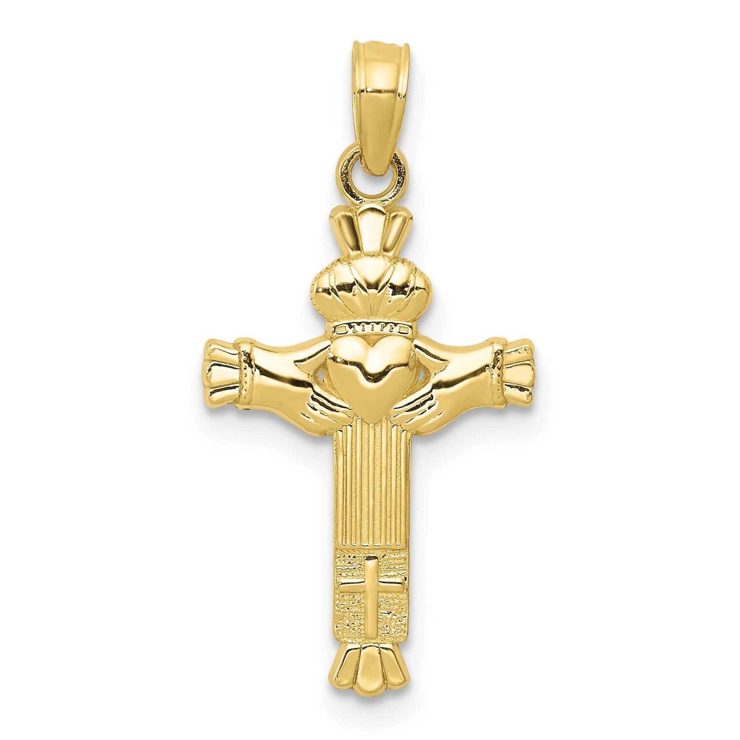 Claddagh Cross Charm 10k Gold 10C3838, MPN: 10C3838,