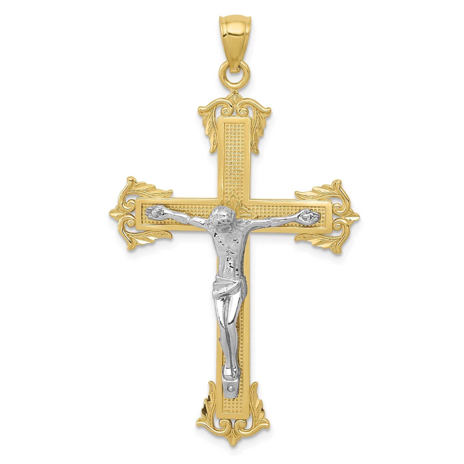 Two-Tone Crucifix Pendant 10k Gold 10C3922