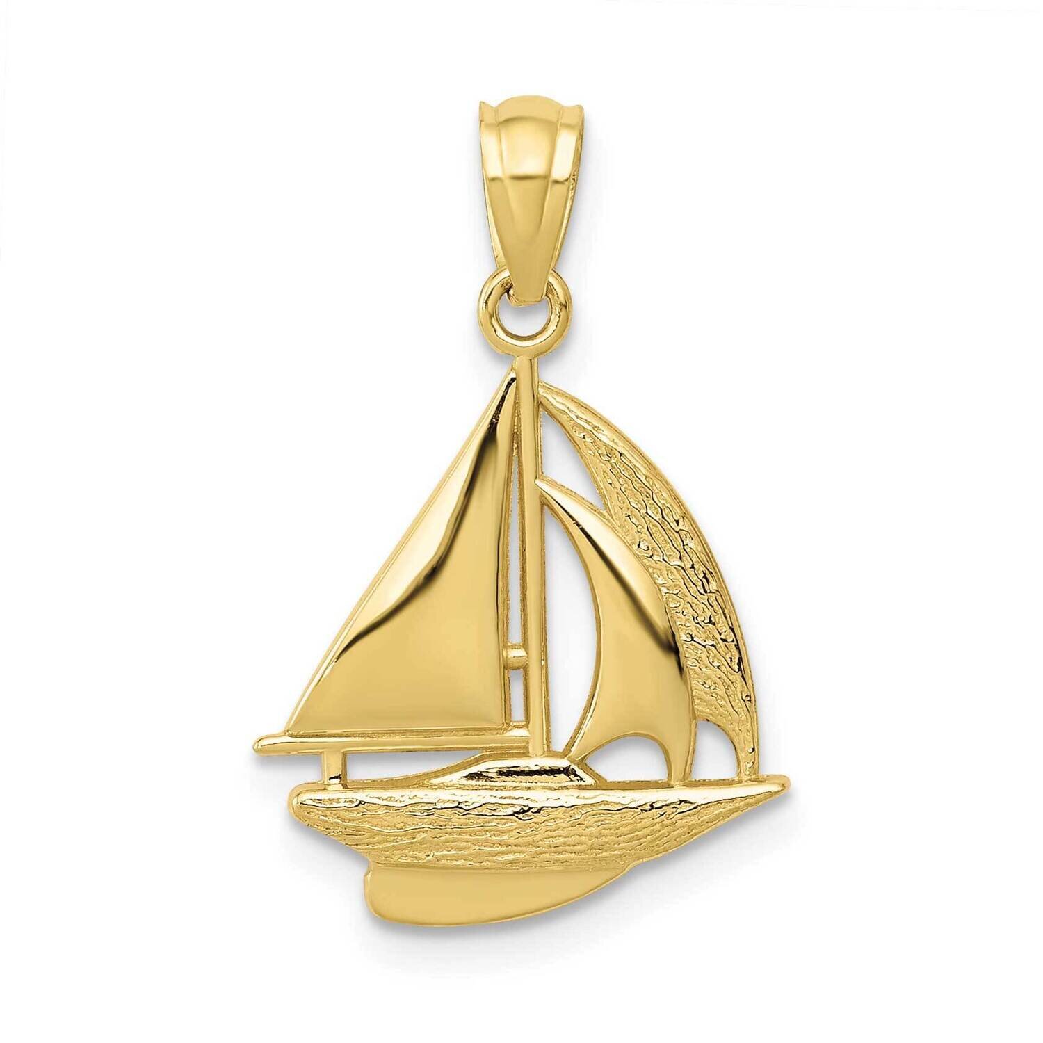 Sailboat Pendant 10k Gold 10C4172, MPN: 10C4172,