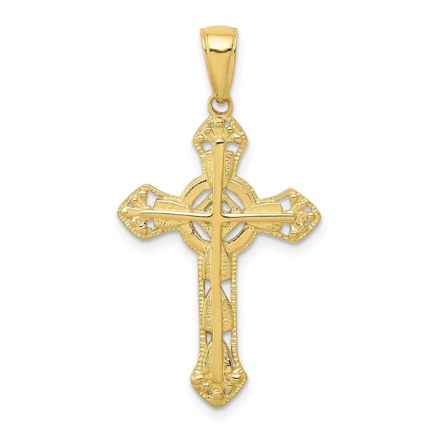 Stick Cross On Ornate Cross Pendant 10k Gold 10C4244, MPN: 10C4244,