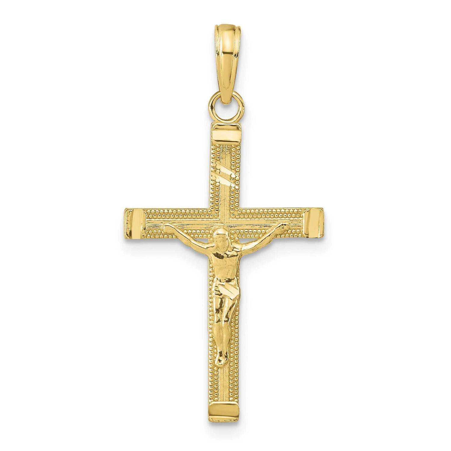 Diamond-Cut Fancy Tipped Crucifix Pendant 10k Gold 10C4350, MPN: 10C4350,