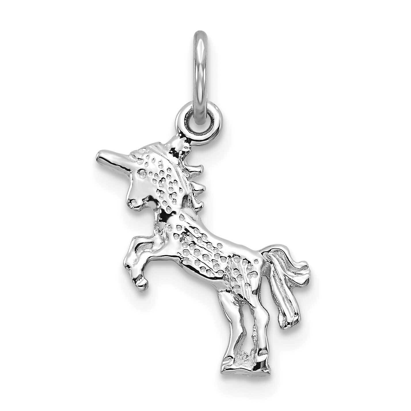 Unicorn Charm 10k White Gold 10C670W