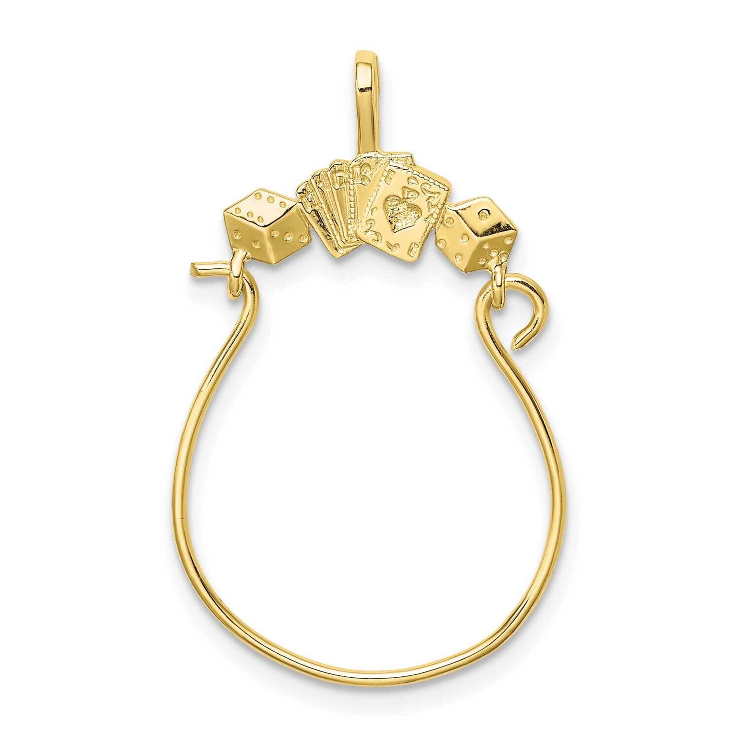Cards and Dice Charm Holder 10k Gold 10CH290, MPN: 10CH290,