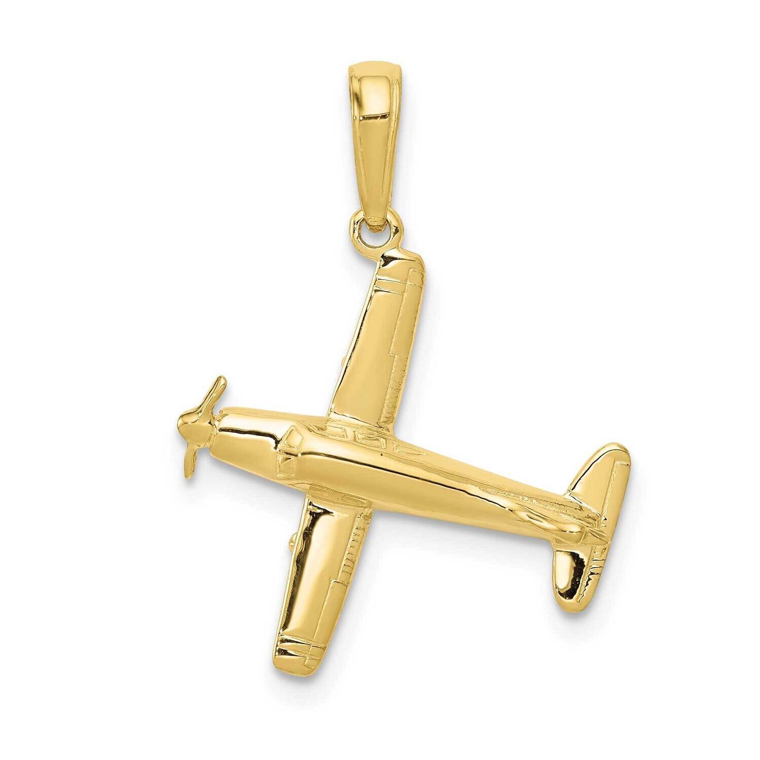 3-D Low-Wing Airplane Pendant 10k Gold 10D1225, MPN: 10D1225,