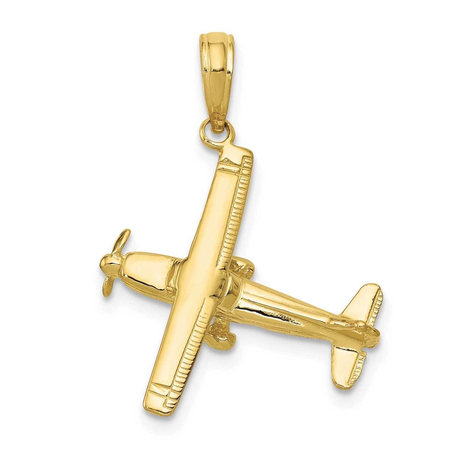 3-D High-Wing Airplane Pendant 10k Gold 10D1226, MPN: 10D1226,