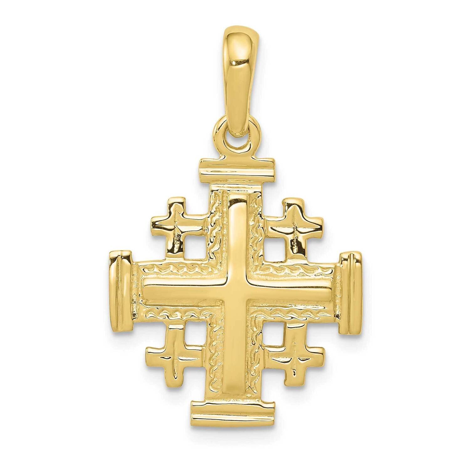 Jerusalem Cross Pendant 10k Gold 10D1656, MPN: 10D1656,