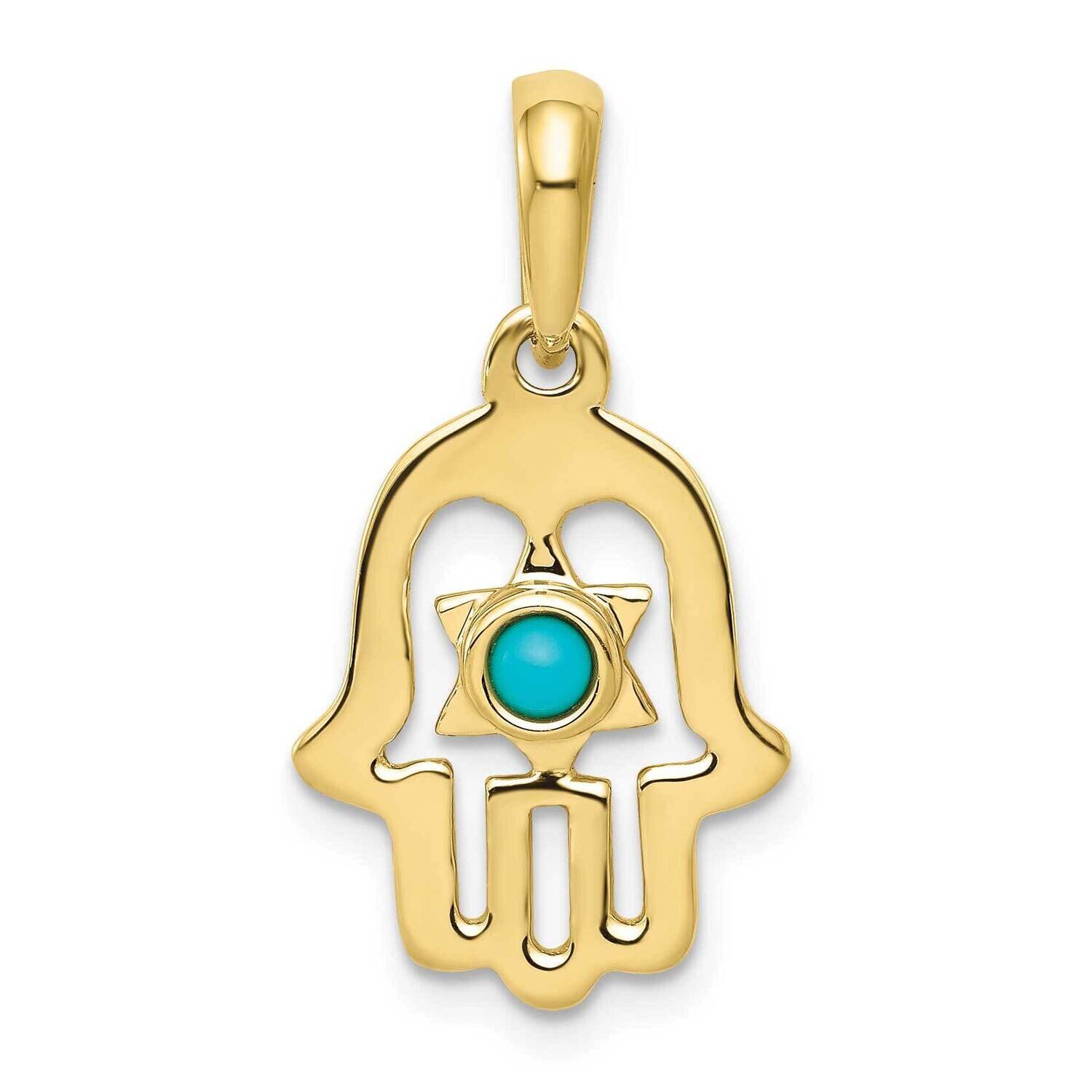 Turquoise Chamseh Pendant 10k Gold 10D1715, MPN: 10D1715,
