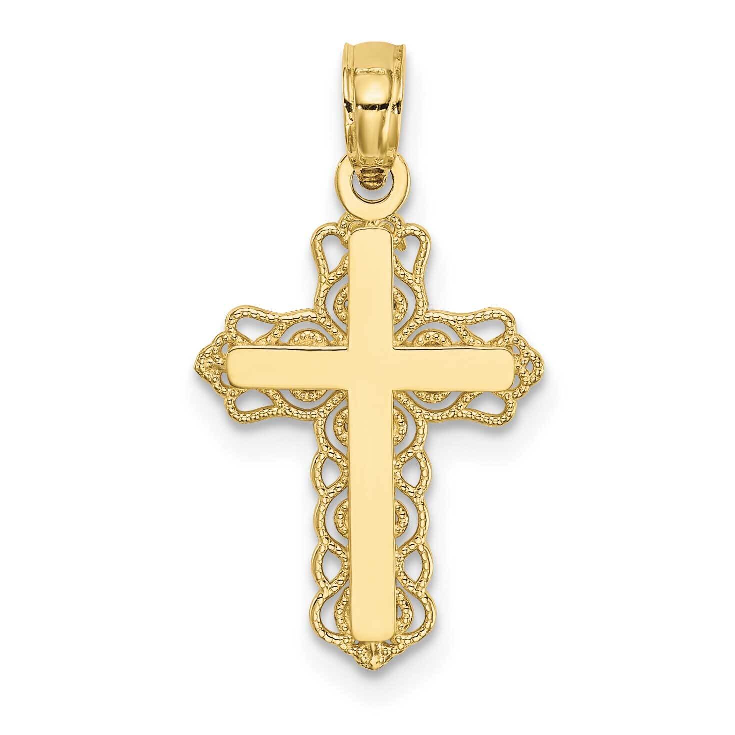 Budded Cross Charm 10k Gold 10D3501, MPN: 10D3501,