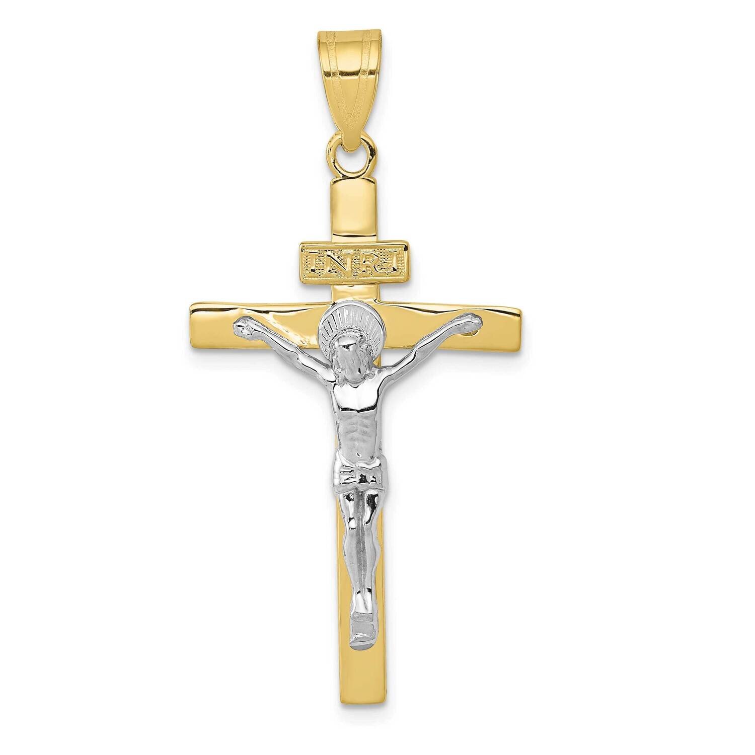 Two-Tone Inri Crucifix Pendant 10k Gold 10D3667, MPN: 10D3667,