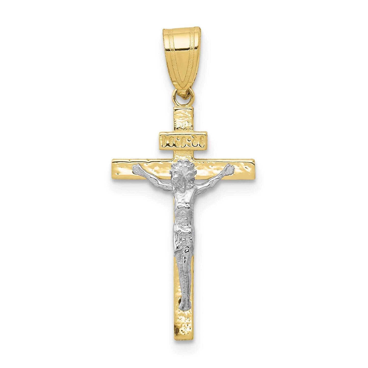 Two-Tone Inri Crucifix Pendant 10k Gold 10D3669, MPN: 10D3669,