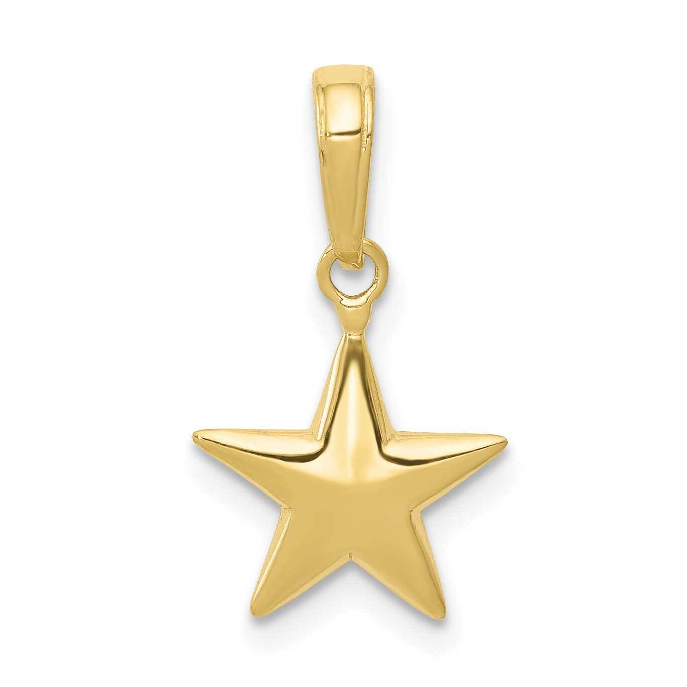 Small Polished 3-D Star Charm 10k Gold 10D3726, MPN: 10D3726,