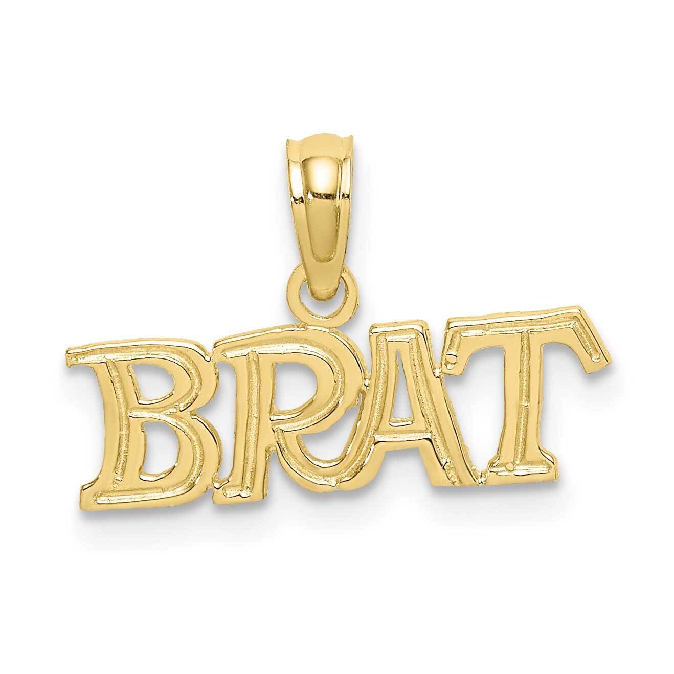 Brat Charm 10k Gold Polished 10D3904
