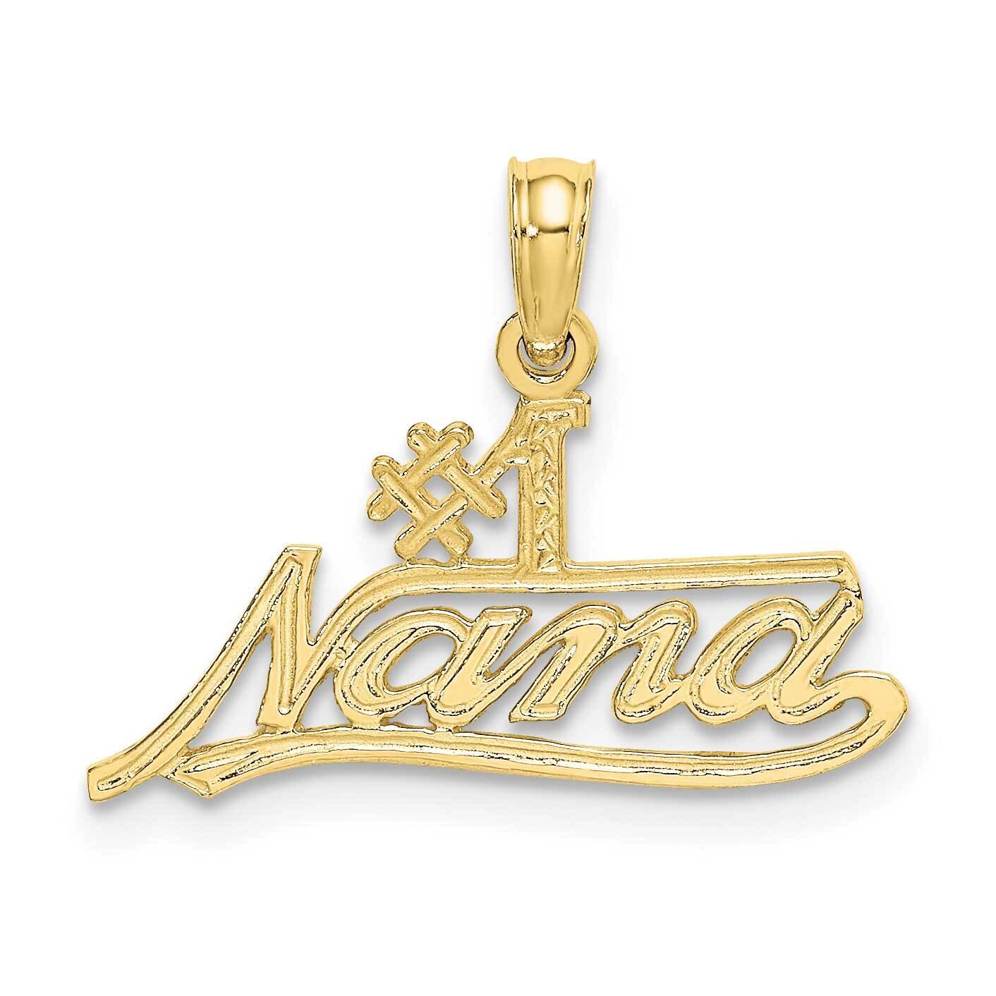 #1 Nana Script Charm 10k Gold 10D3962, MPN: 10D3962,