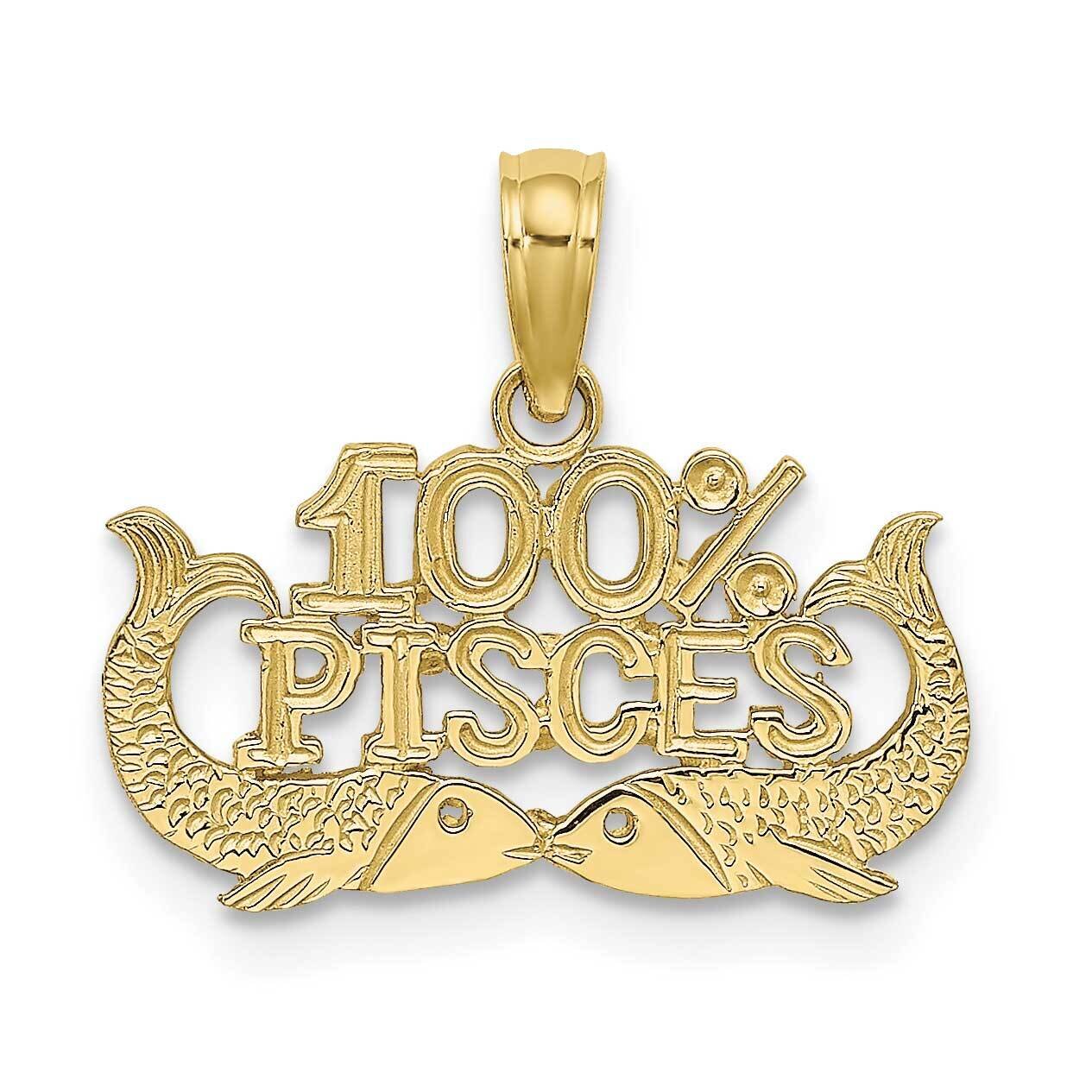 100% Pisces Charm 10k Gold 10D4065, MPN: 10D4065,