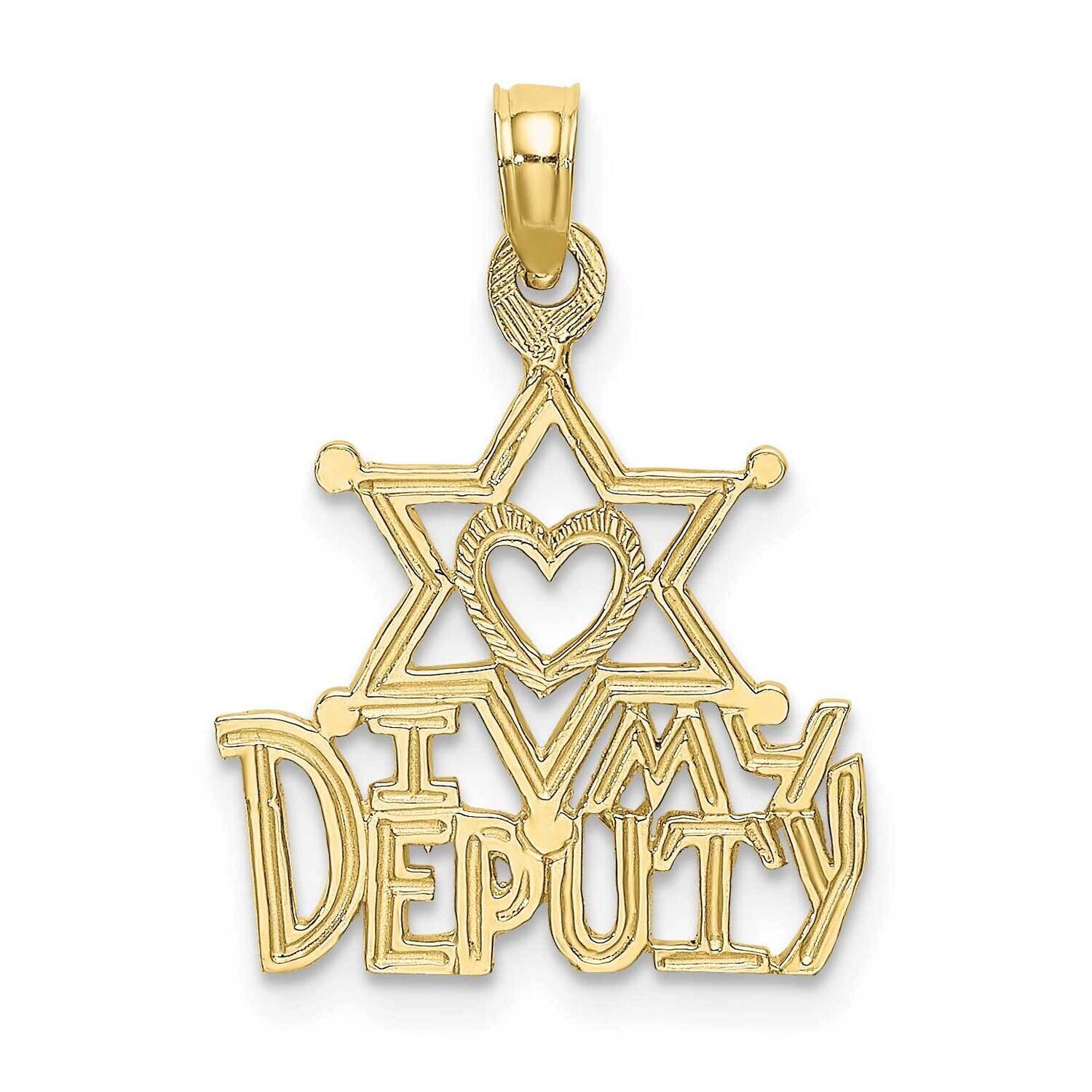 I Heart My Deputy Charm 10k Gold 10D4075, MPN: 10D4075,