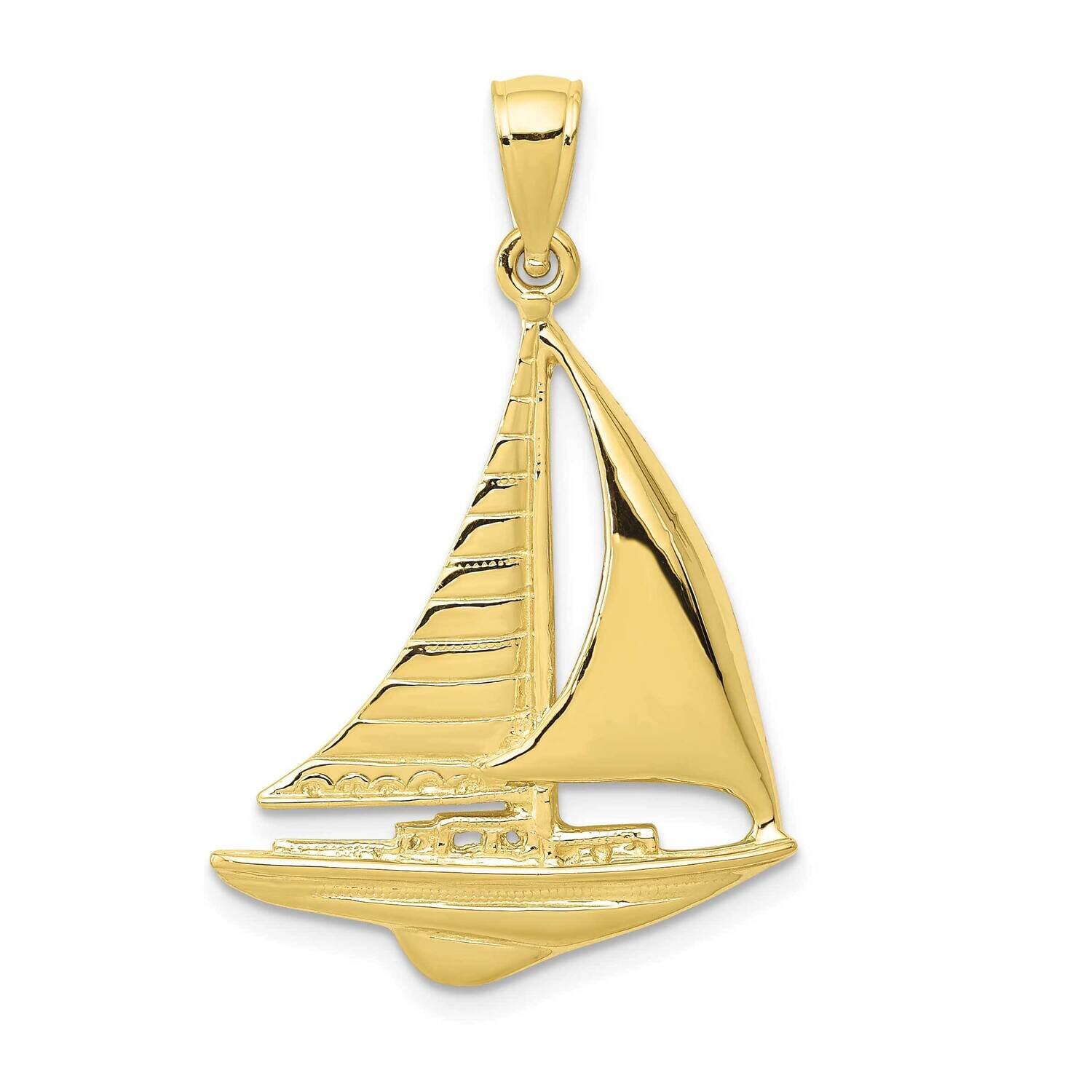 2-D Sailboat Pendant 10k Gold 10D4156, MPN: 10D4156,