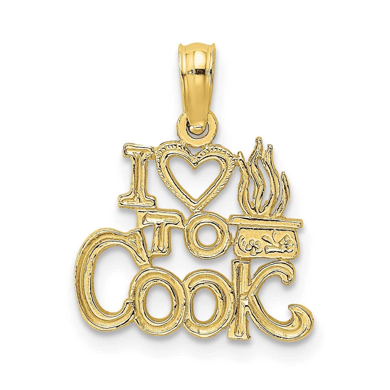 I Heart To Cook Charm 10k Gold 10D4182