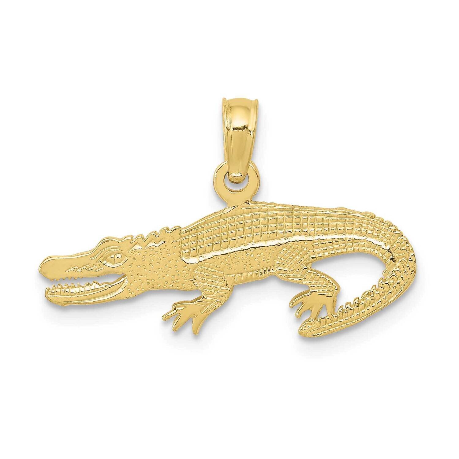 Textured Alligator Pendant 10k Gold 10D4214, MPN: 10D4214,