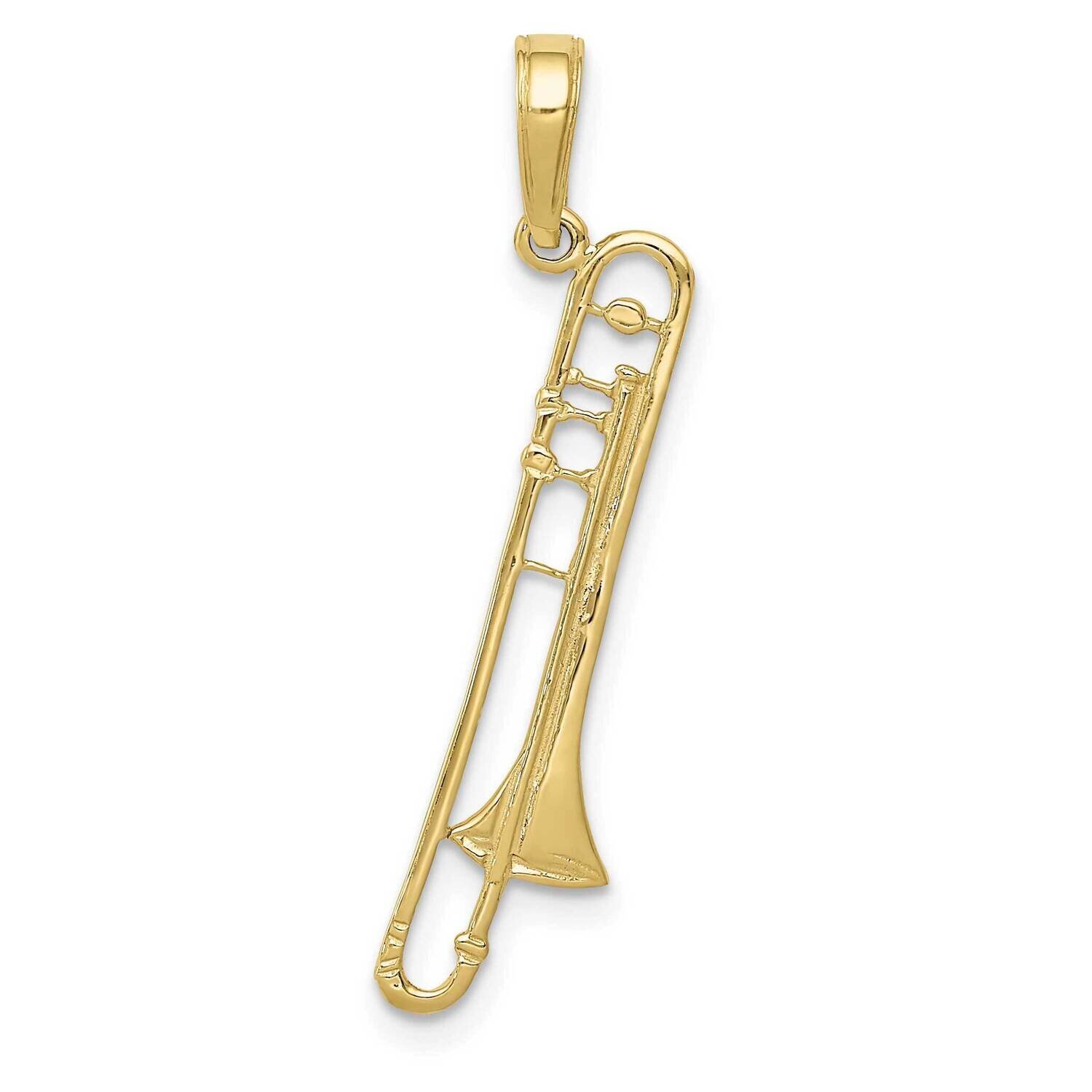 Trombone Pendant 10k Gold 10D4262