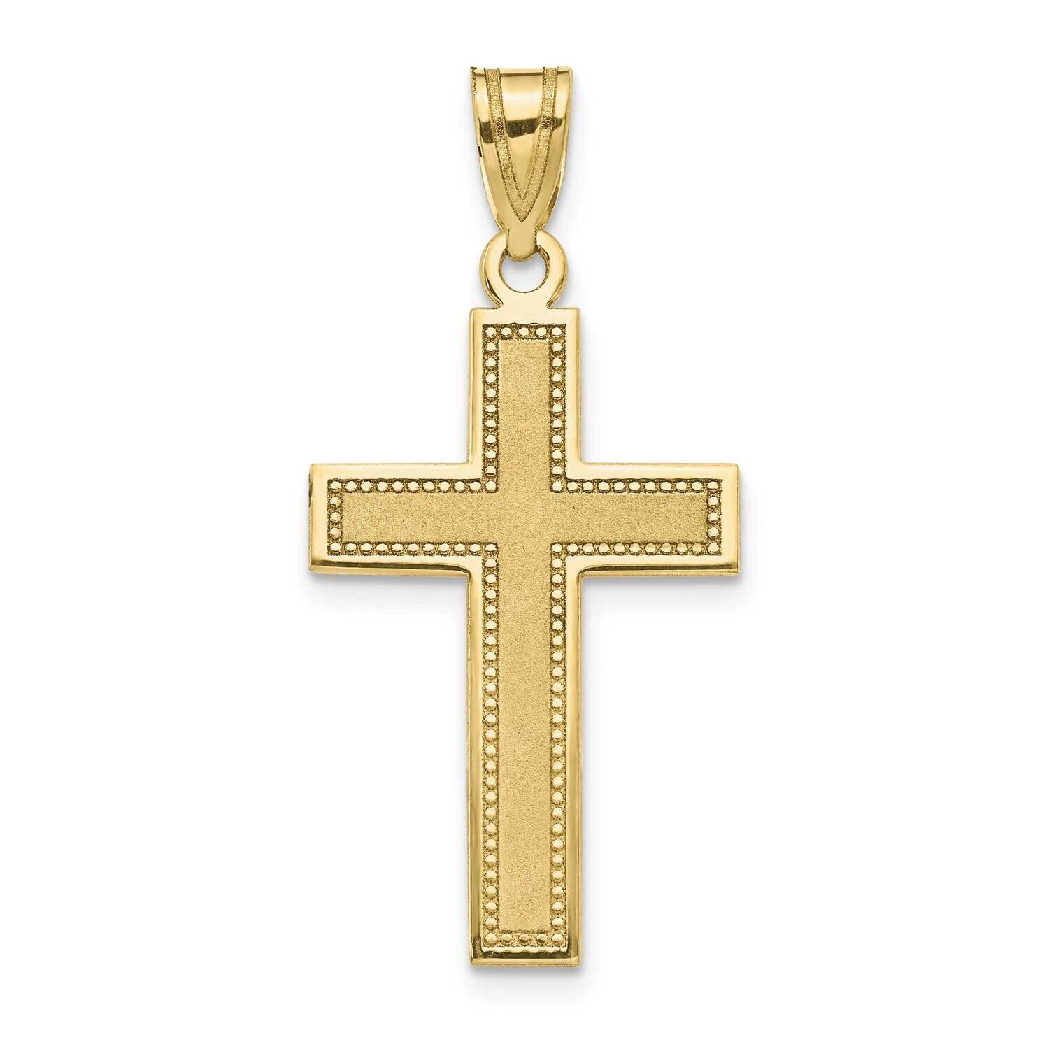 Large Satin Cross Pendant 10k Gold 10D4298, MPN: 10D4298,