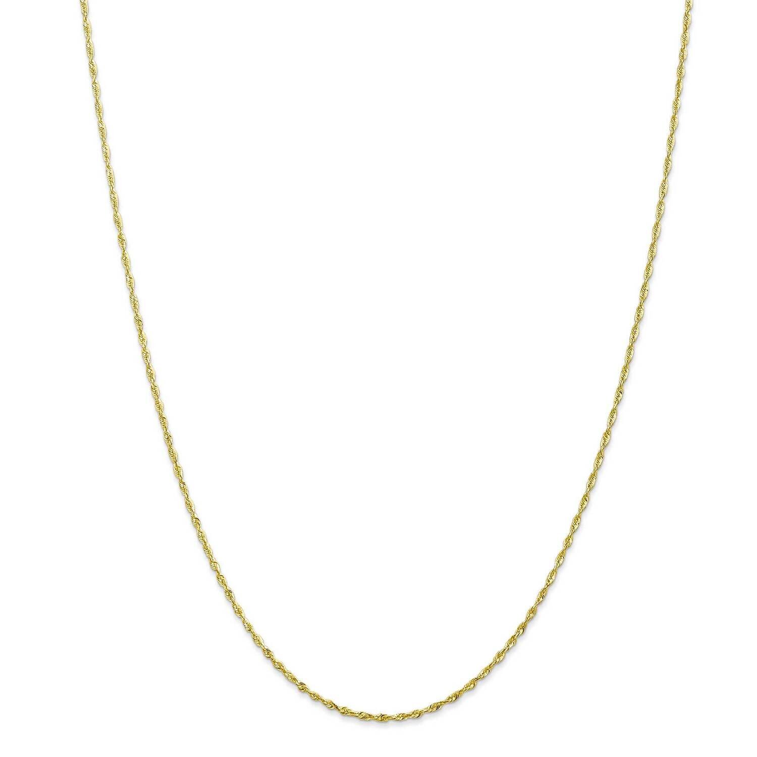 1.5mm Extra-Light Diamond-Cut Rope Chain 22 Inch 10k Gold 10EX012-22, MPN: 10EX012-22, 191101727856