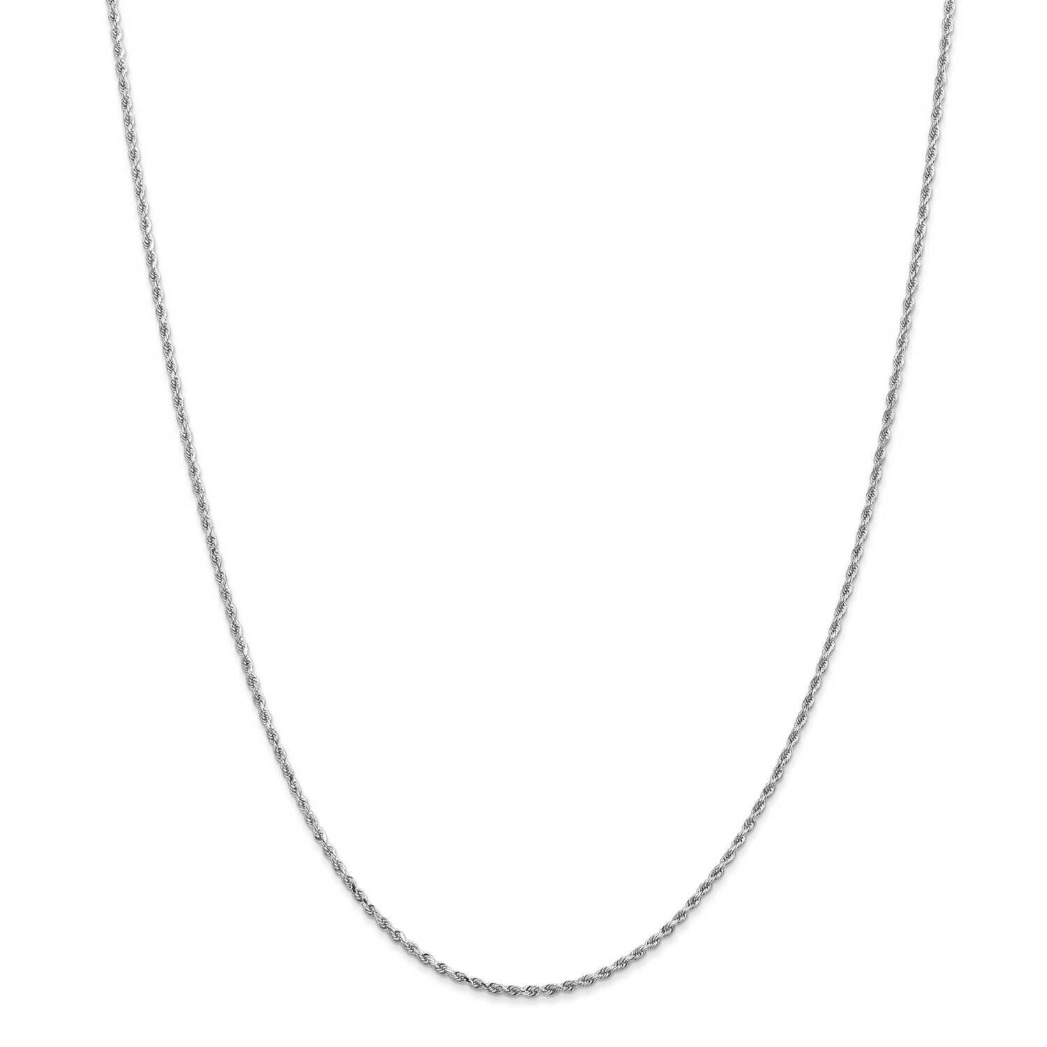 1.5mm Diamond-Cut Rope Chain 22 Inch 10k White Gold 10K012W-22