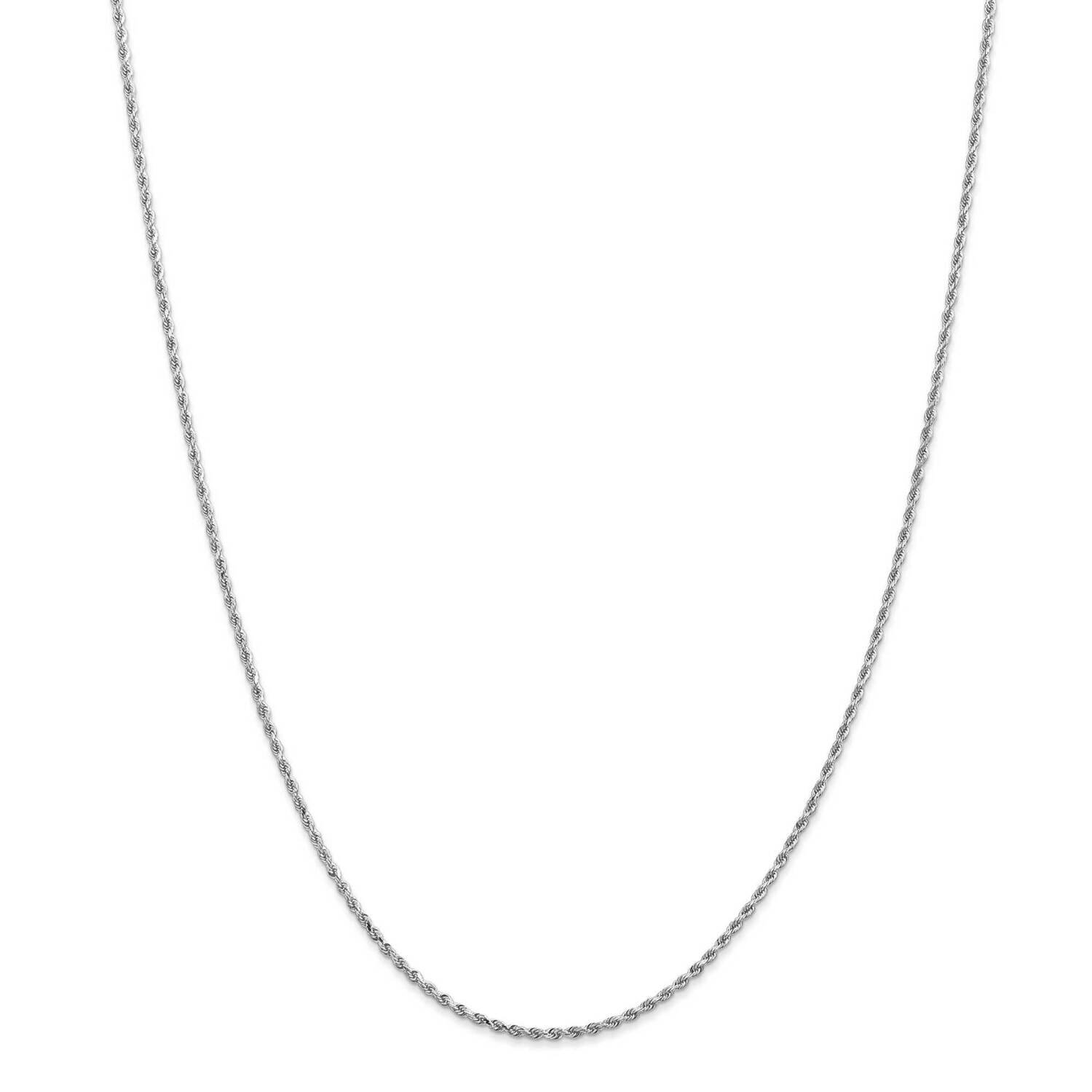 1.5mm Diamond-Cut Rope Chain 30 Inch 10k White Gold 10K012W-30, MPN: 10K012W-30, 191101727535