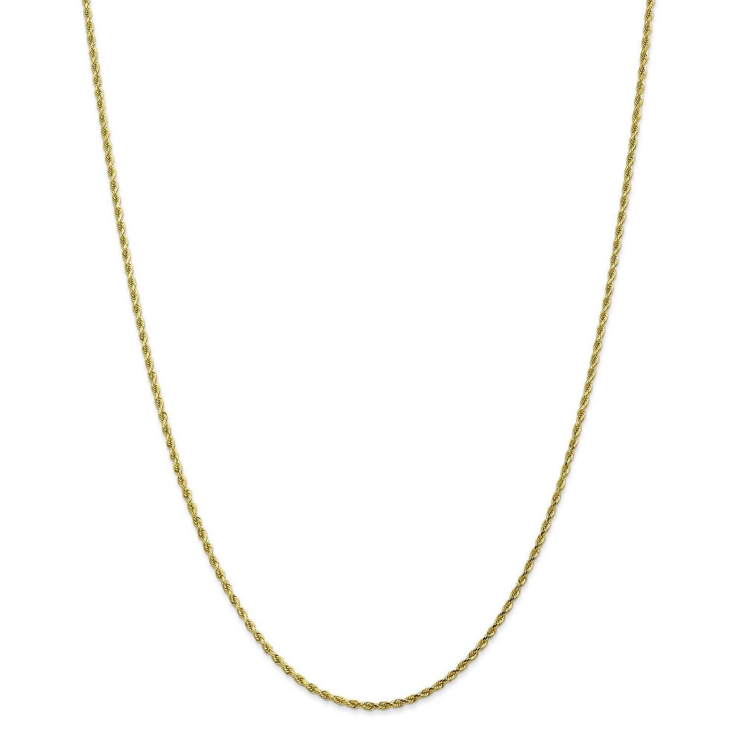 1.75mm Diamond-Cut Rope Chain Anklet 10 Inch 10k Gold 10K014-10