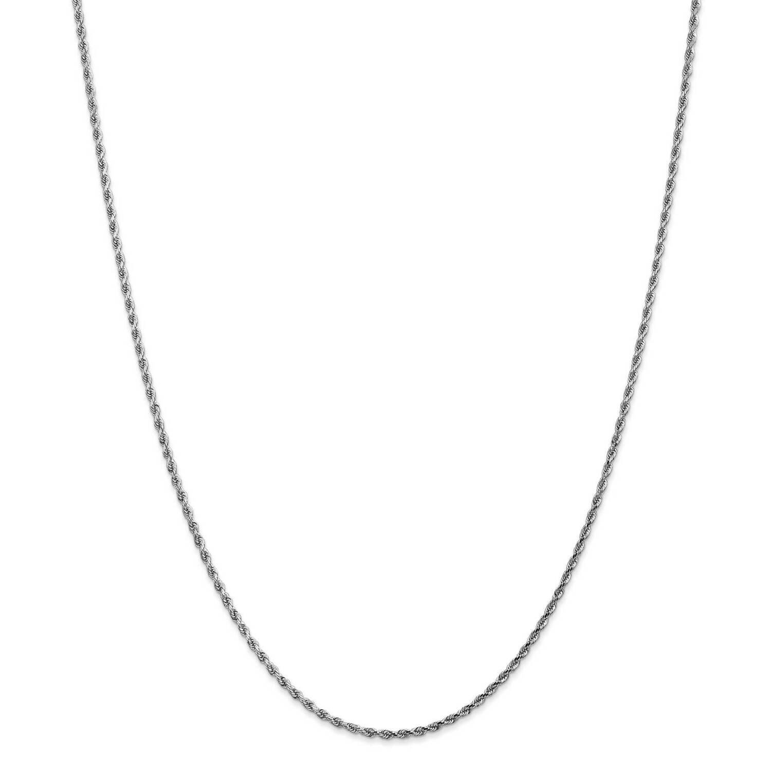1.75mm Diamond-Cut Rope Chain 30 Inch 10k White Gold 10K014W-30, MPN: 10K014W-30, 191101727450