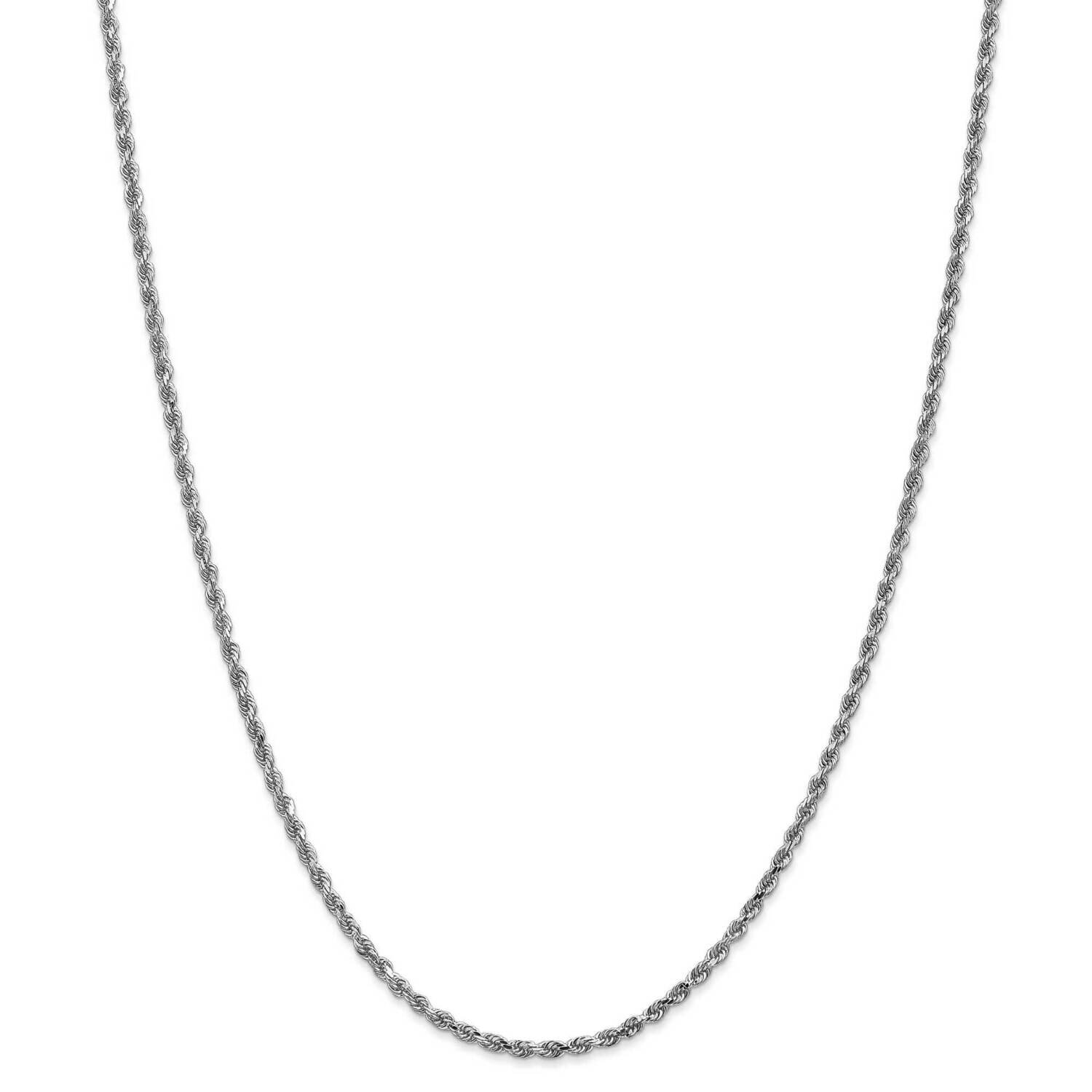 2.25mm Diamond-Cut Rope Chain 20 Inch 10k White Gold 10K018W-20, MPN: 10K018W-20, 191101727344