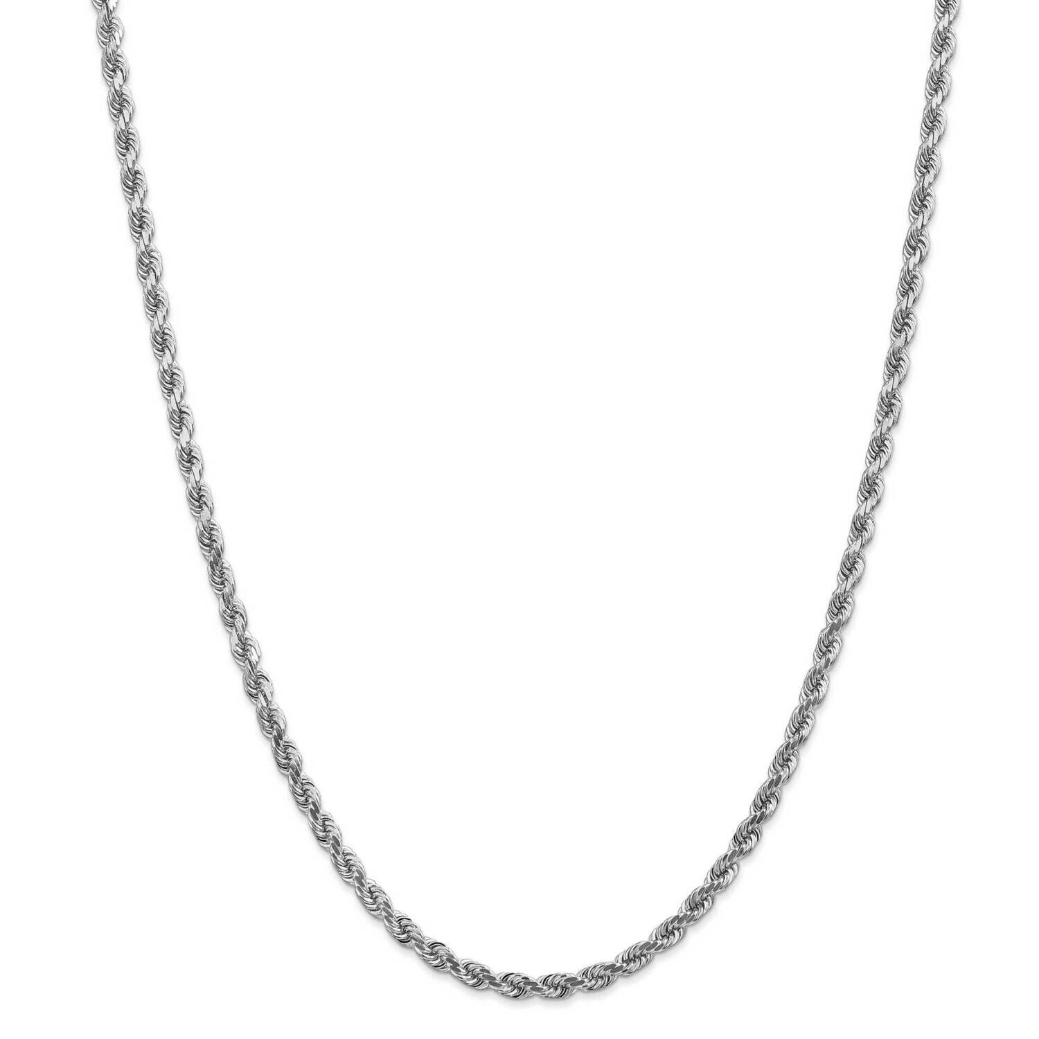 4mm Diamond-Cut Rope Chain 20 Inch 10k White Gold 10K030W-20, MPN: 10K030W-20, 191101726804