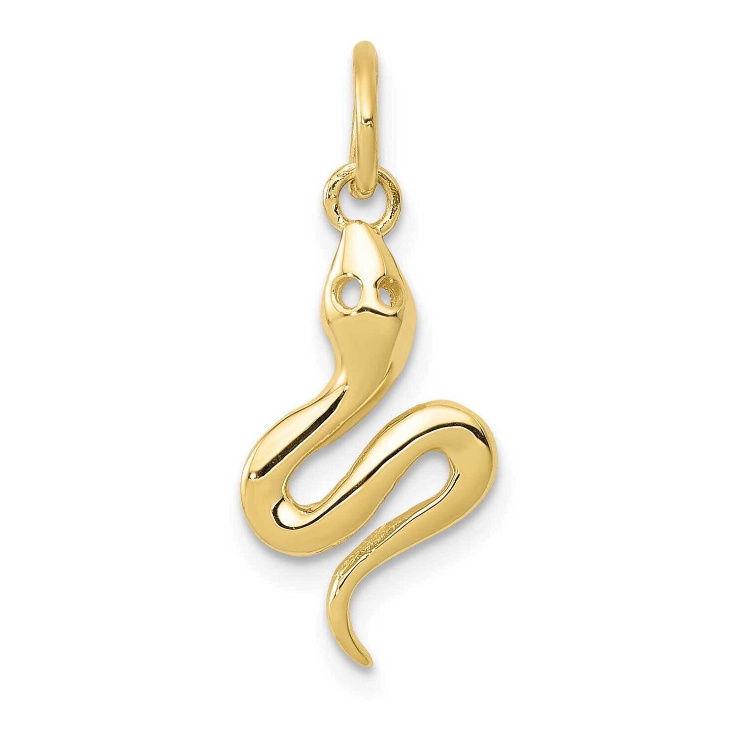 Solid Polished Snake Charm 10k Gold 10K1009, MPN: 10K1009,