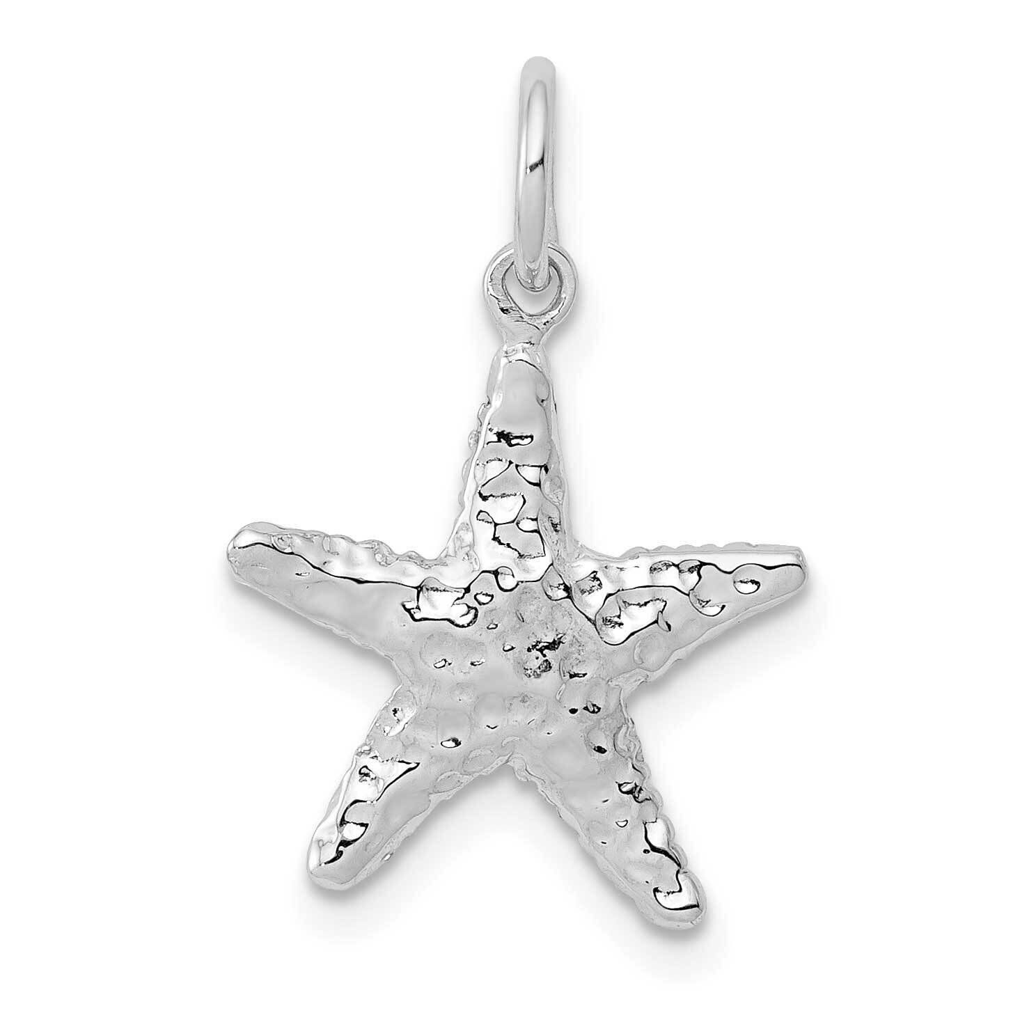 Polished 3-Dimensional Starfish Pendant 10k White Gold 10K1077, MPN: 10K1077,