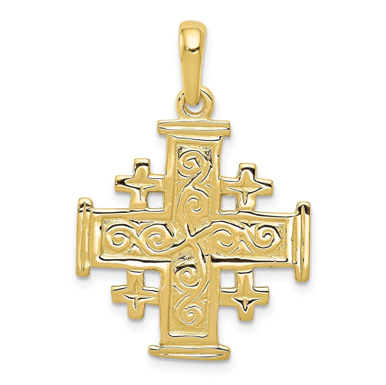 Jerusalem Cross Pendant 10k Gold 10K1232