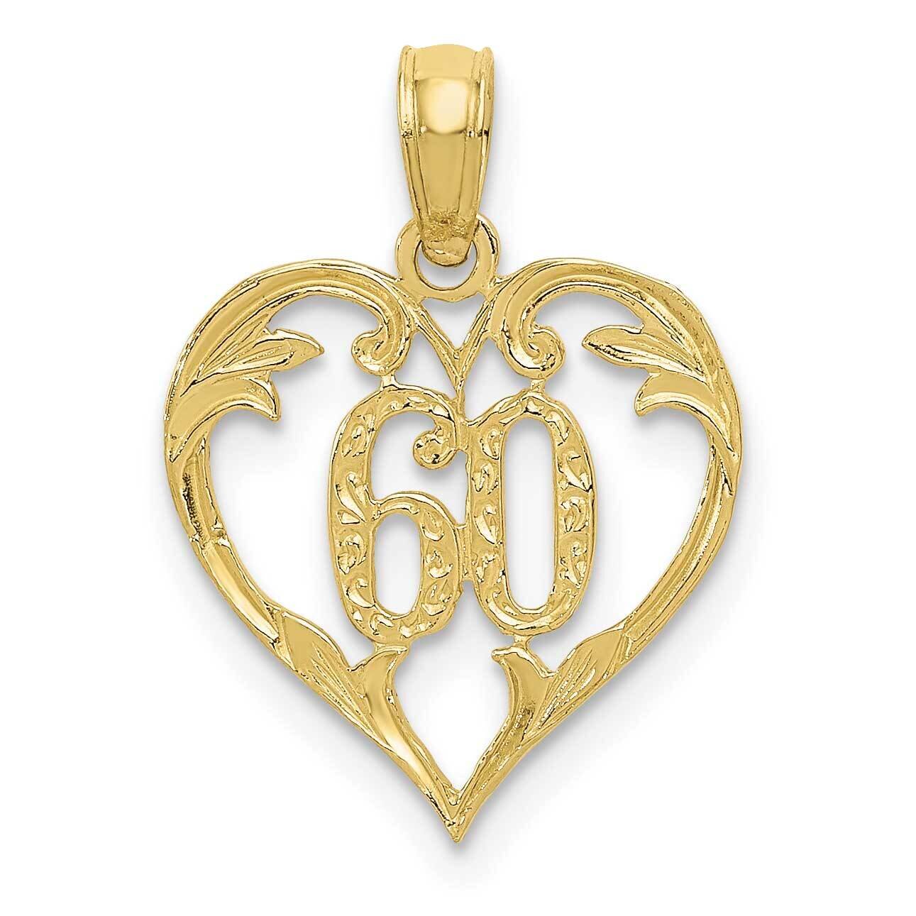 60 Heart Pendant 10k Gold 10K2616, MPN: 10K2616,