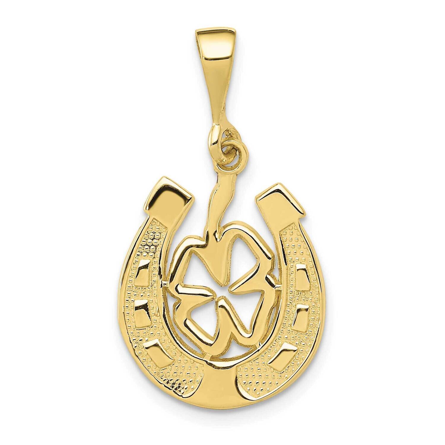 Good Luck Clover Pendant 10k Gold 10K2739, MPN: 10K2739, 191101010255