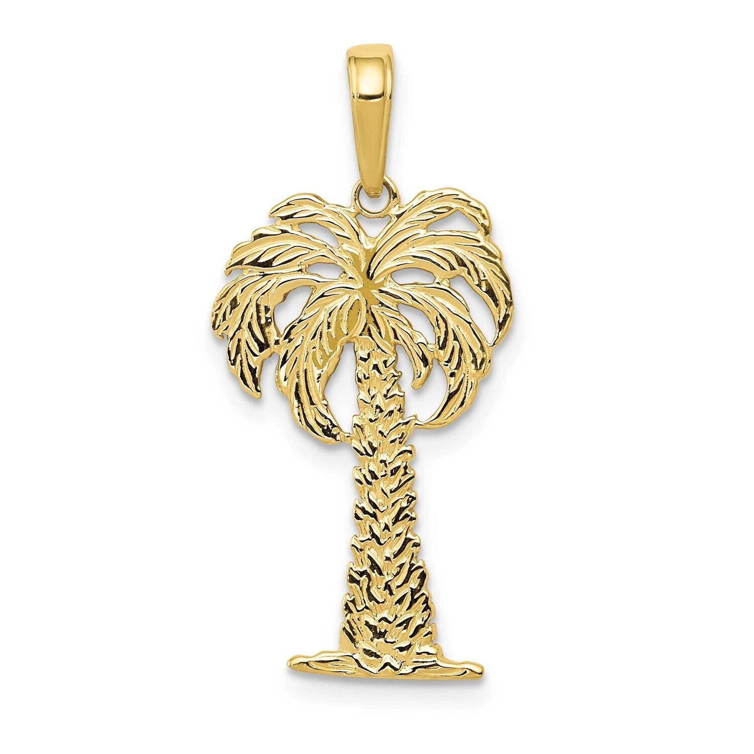Palm Tree Pendant 10k Gold 10K2887, MPN: 10K2887, 191101085215