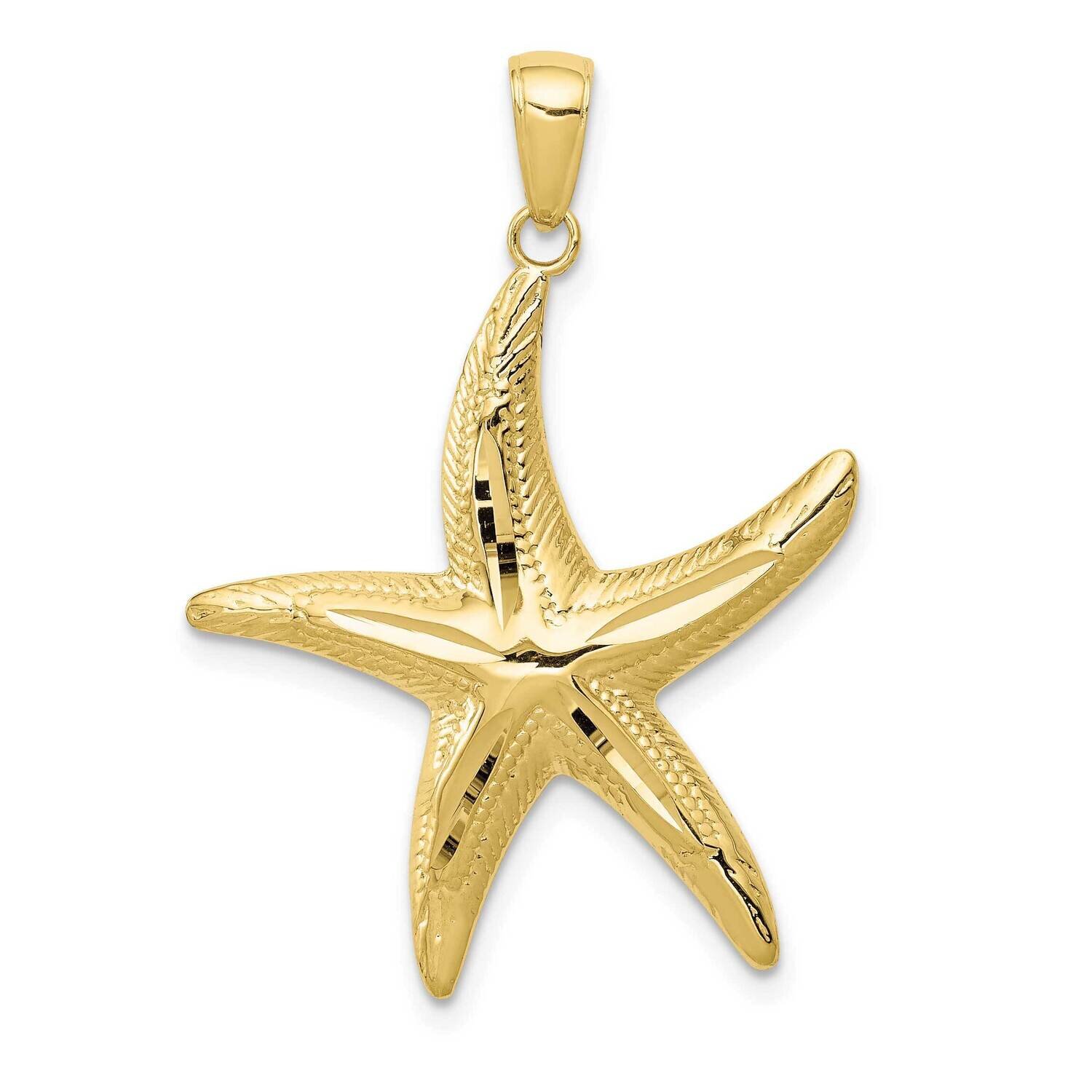 Diamond-Cut Starfish Pendant 10k Gold 10K2944, MPN: 10K2944,